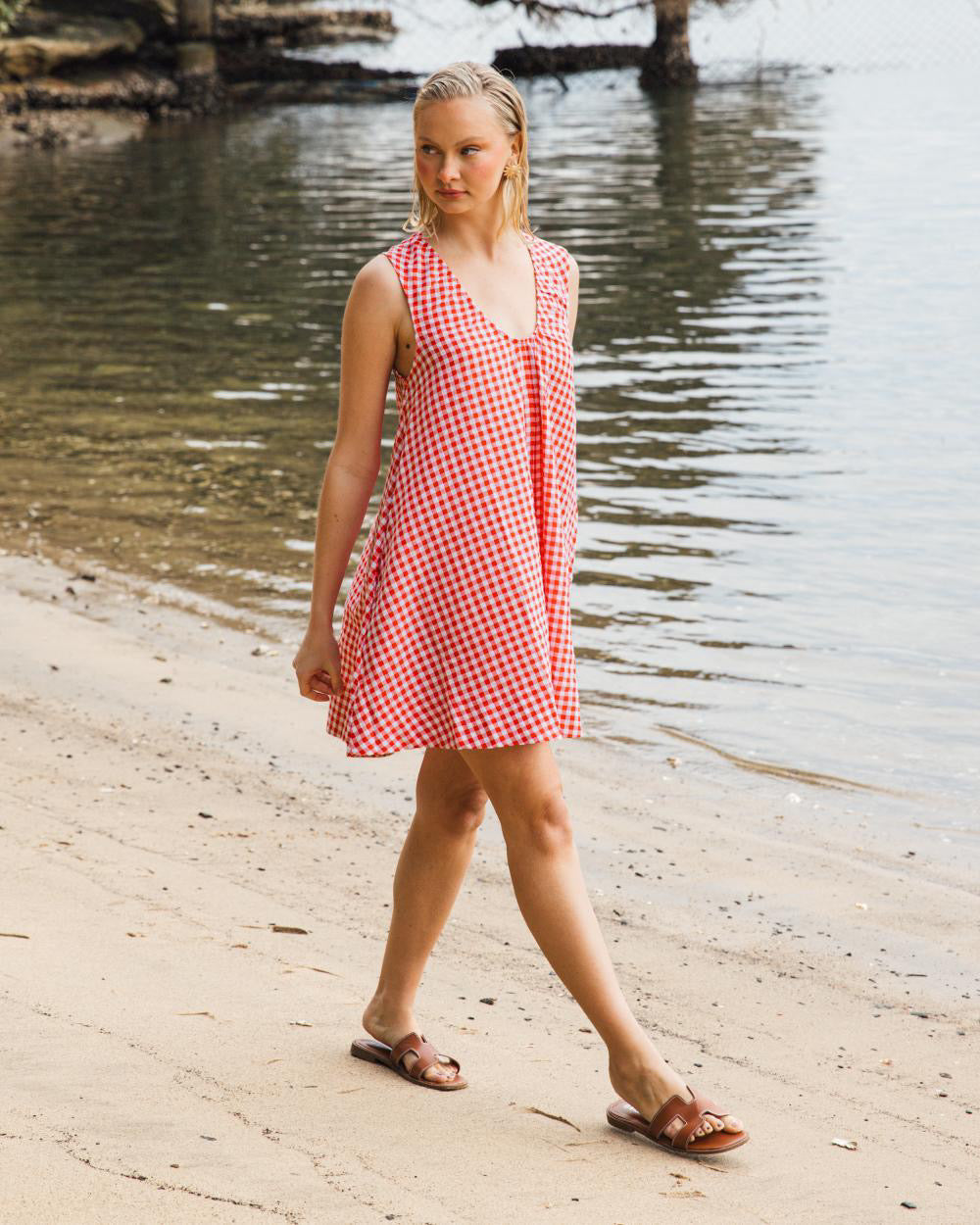Mimi Mini Dress - red gingham