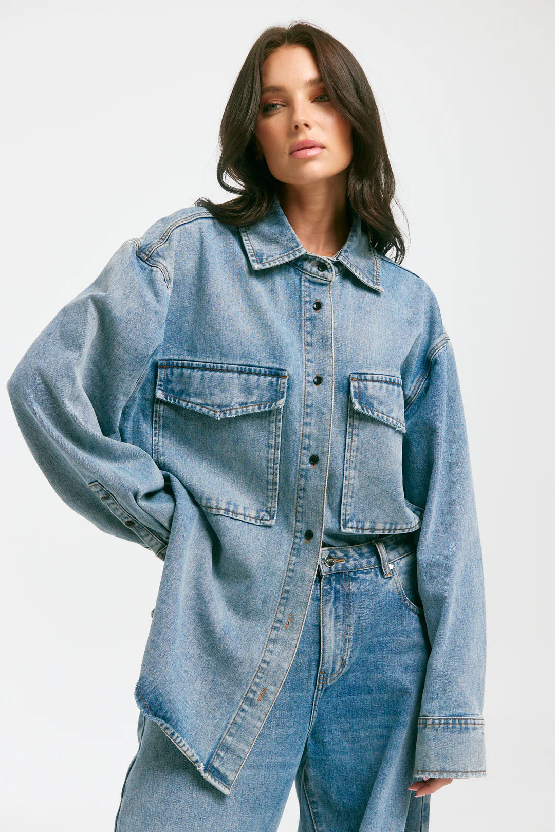 Sabbi the Store The Denim Shacket