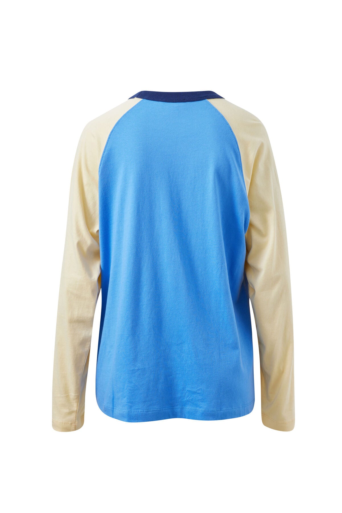 Ceres Hadley Long Sleeve Raglan Tee - surf blue/butter