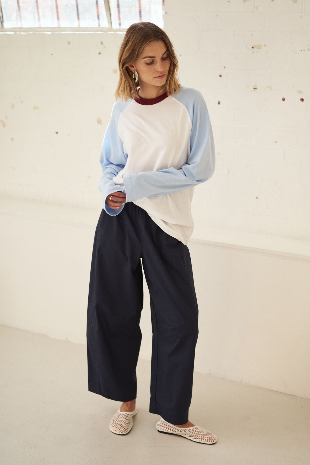 Ceres Bella Barrel Pant - true navy