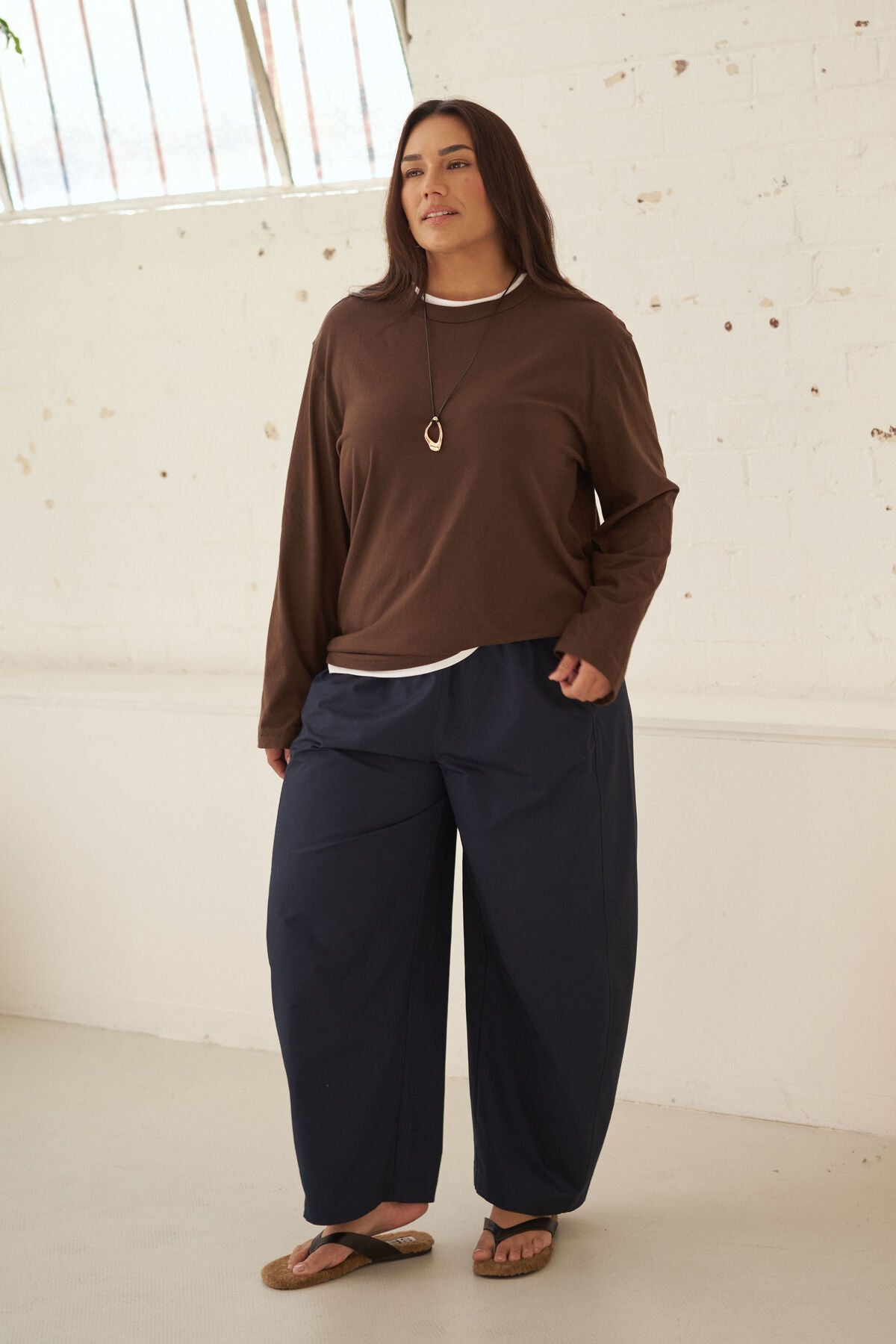 Ceres Bella Barrel Pant - true navy