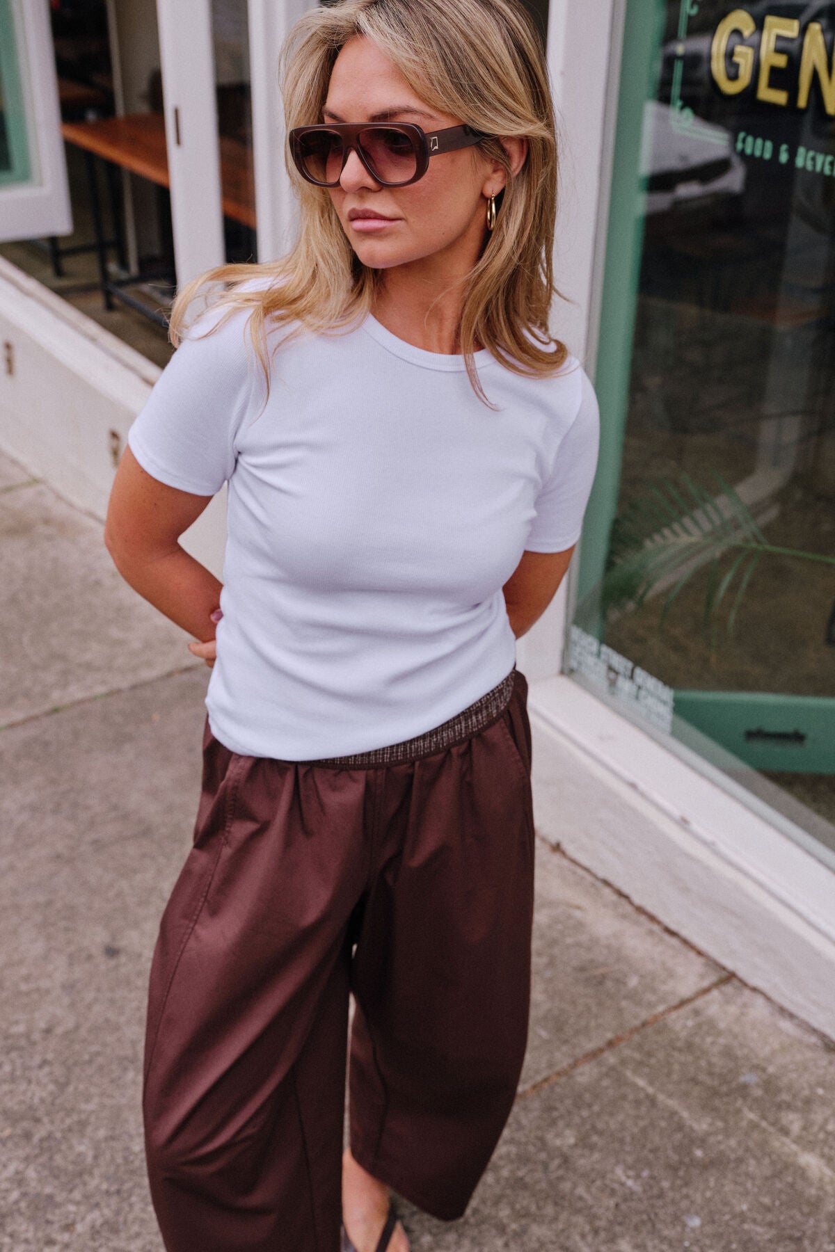 Ceres Luella Rib Tee - white