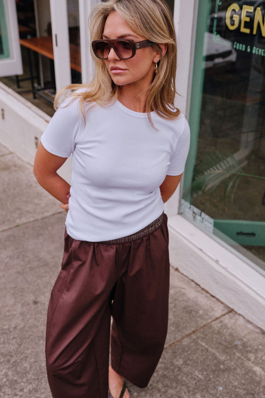 Ceres Luella Rib Tee - white