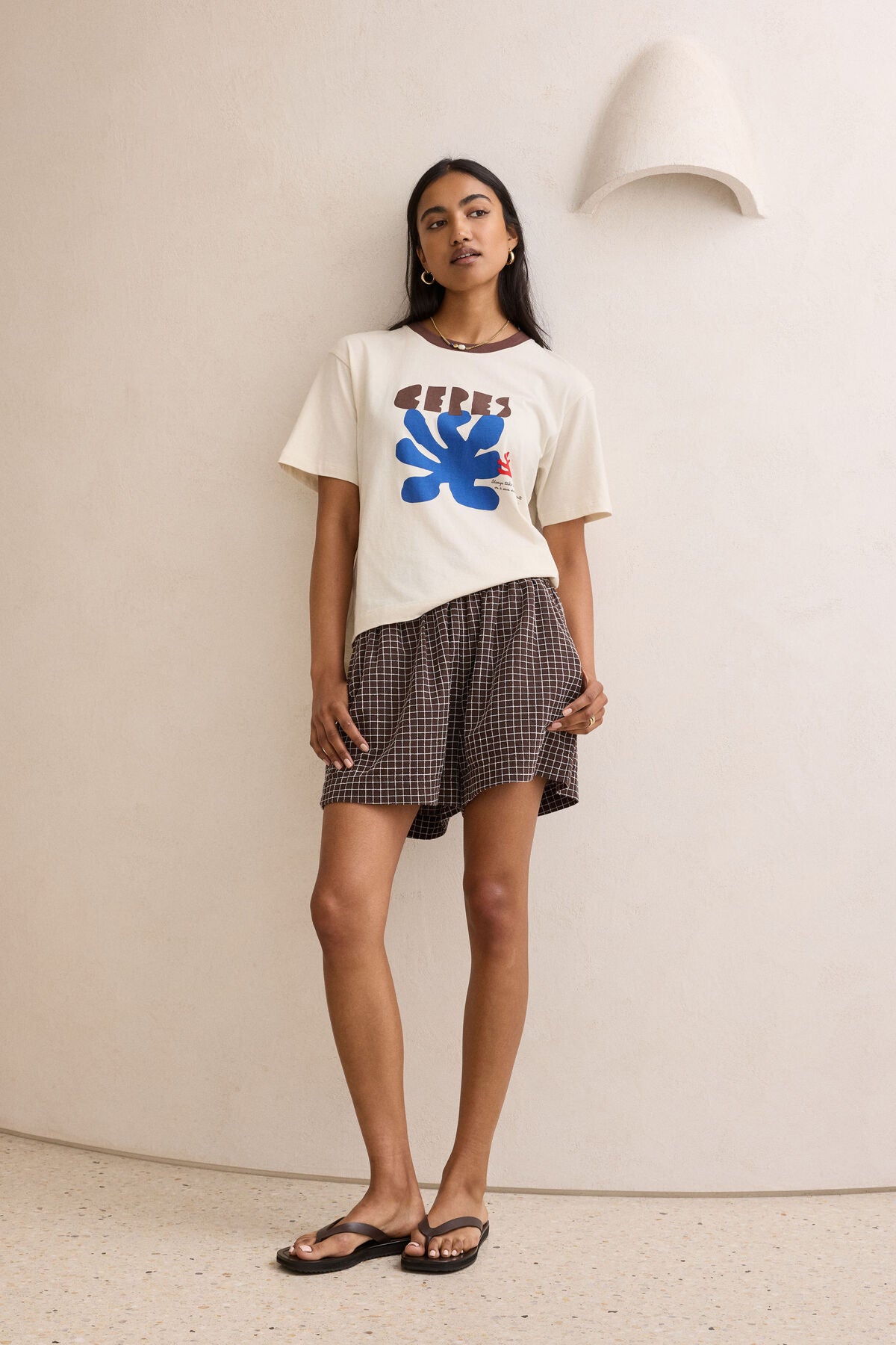 Ceres Stevie Slouchy Tee - buff/ceres sunny afternoon