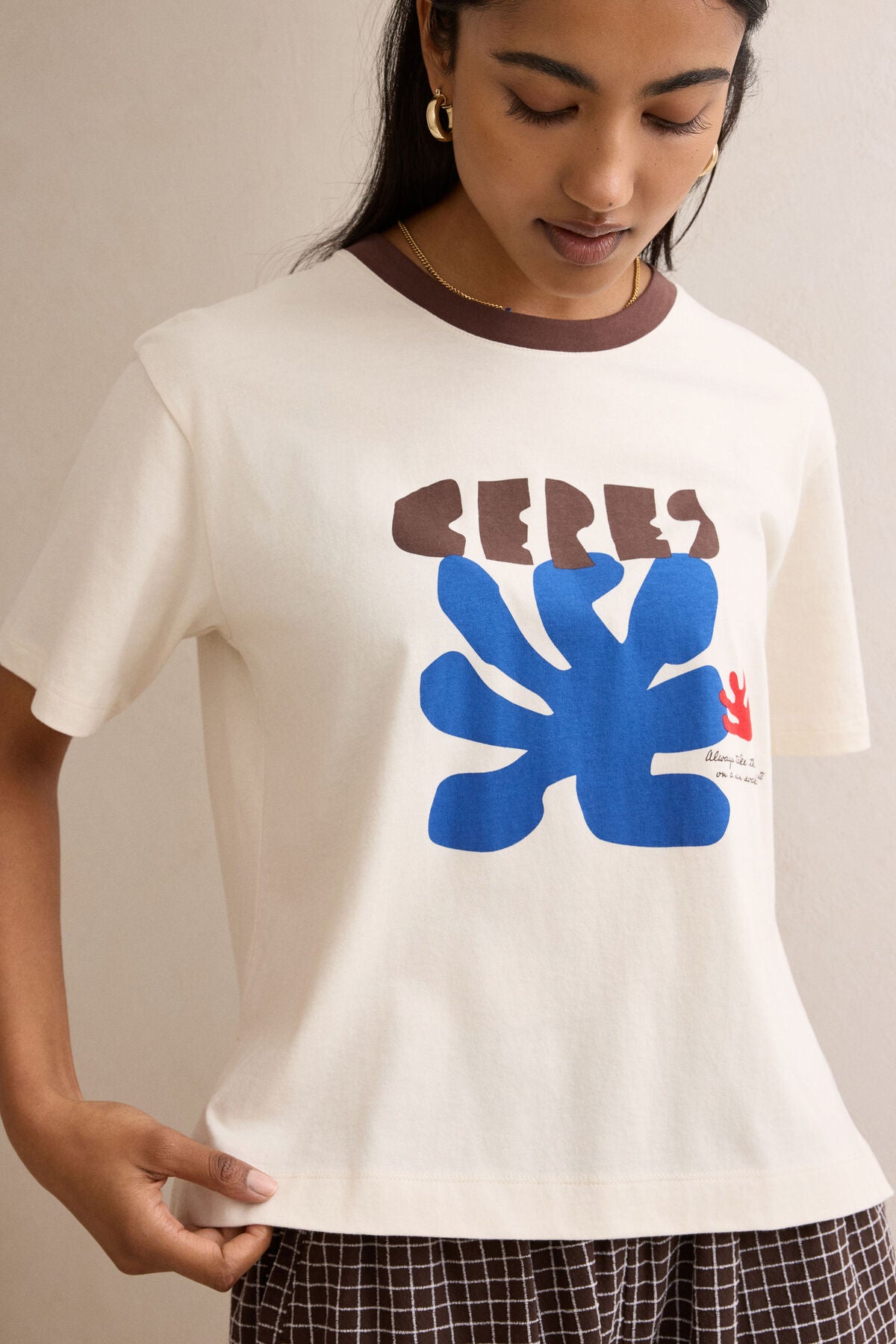 Ceres Stevie Slouchy Tee - buff/ceres sunny afternoon