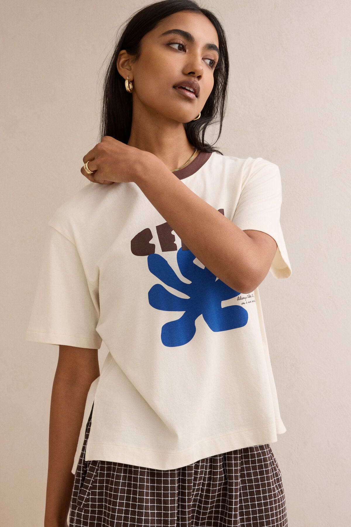 Ceres Stevie Slouchy Tee - buff/ceres sunny afternoon