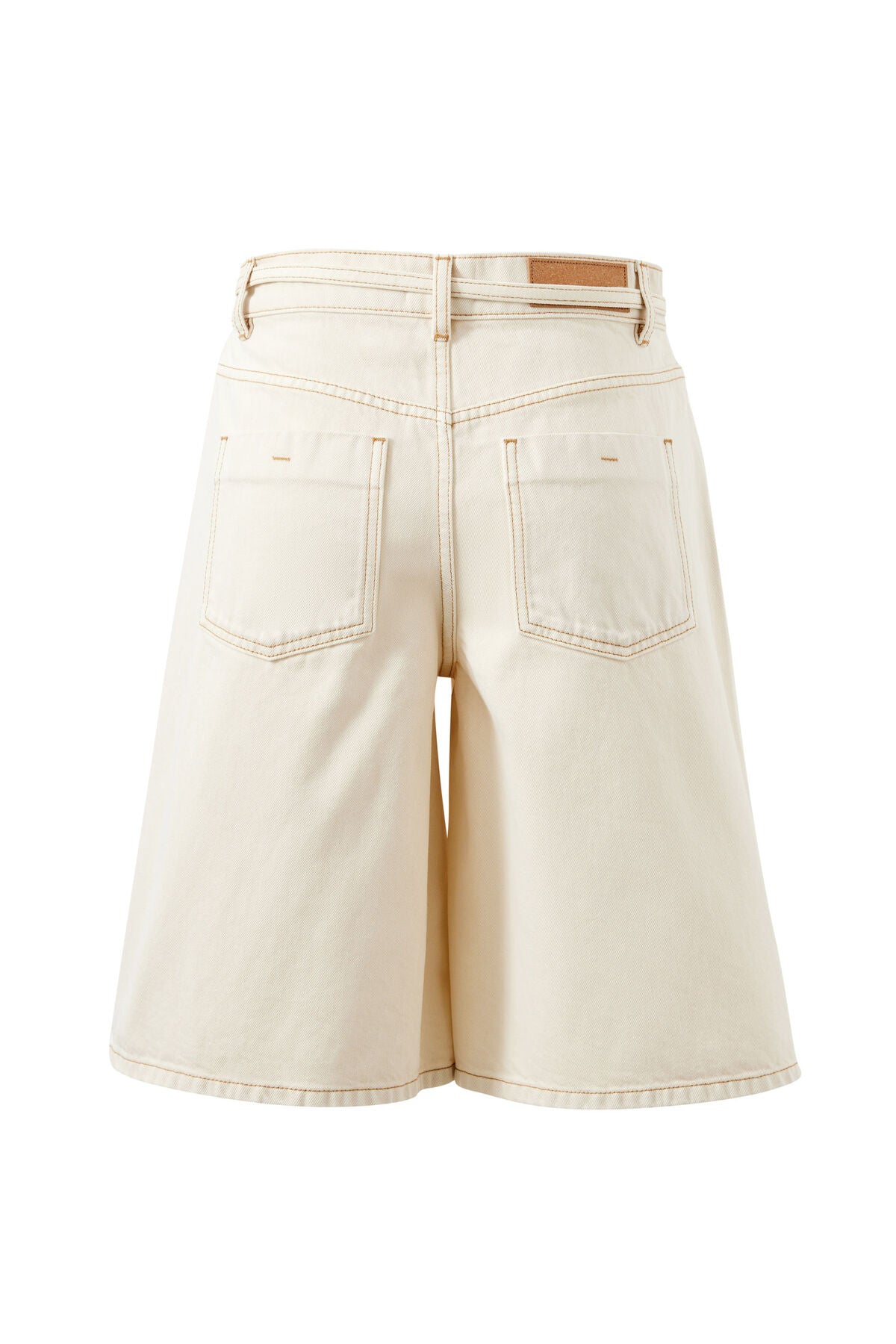 Ceres Olive Belted Denim Short - fresh sand