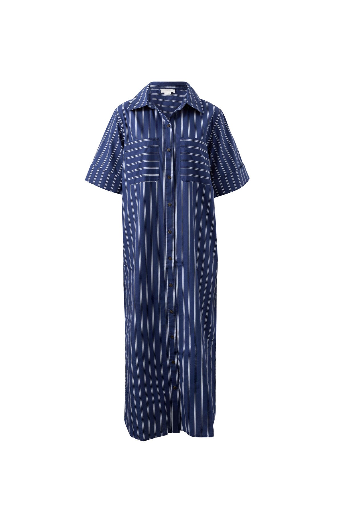 Ceres Samara Midi Shirt Dress - prussian blue stripe