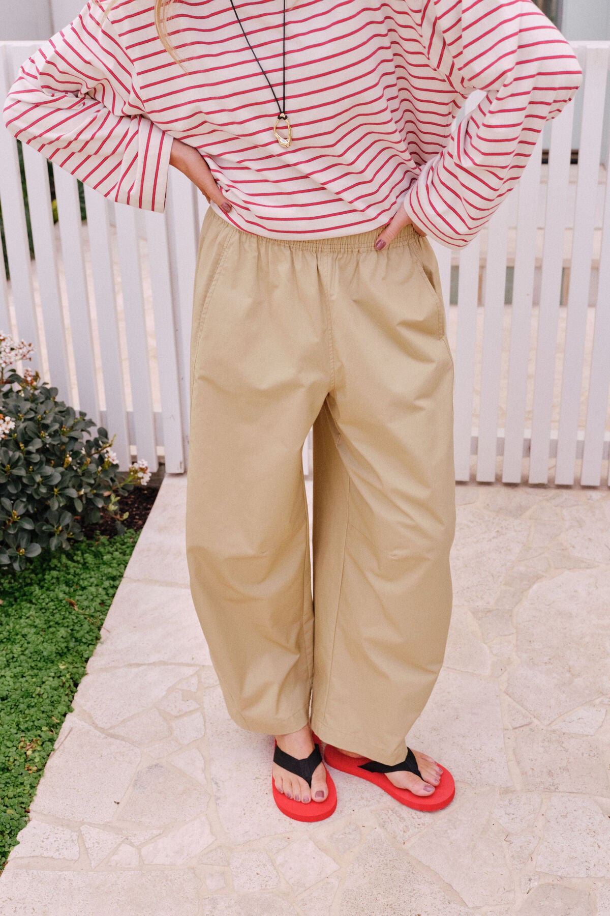 Ceres Bella Barrel Pant - burnt butter