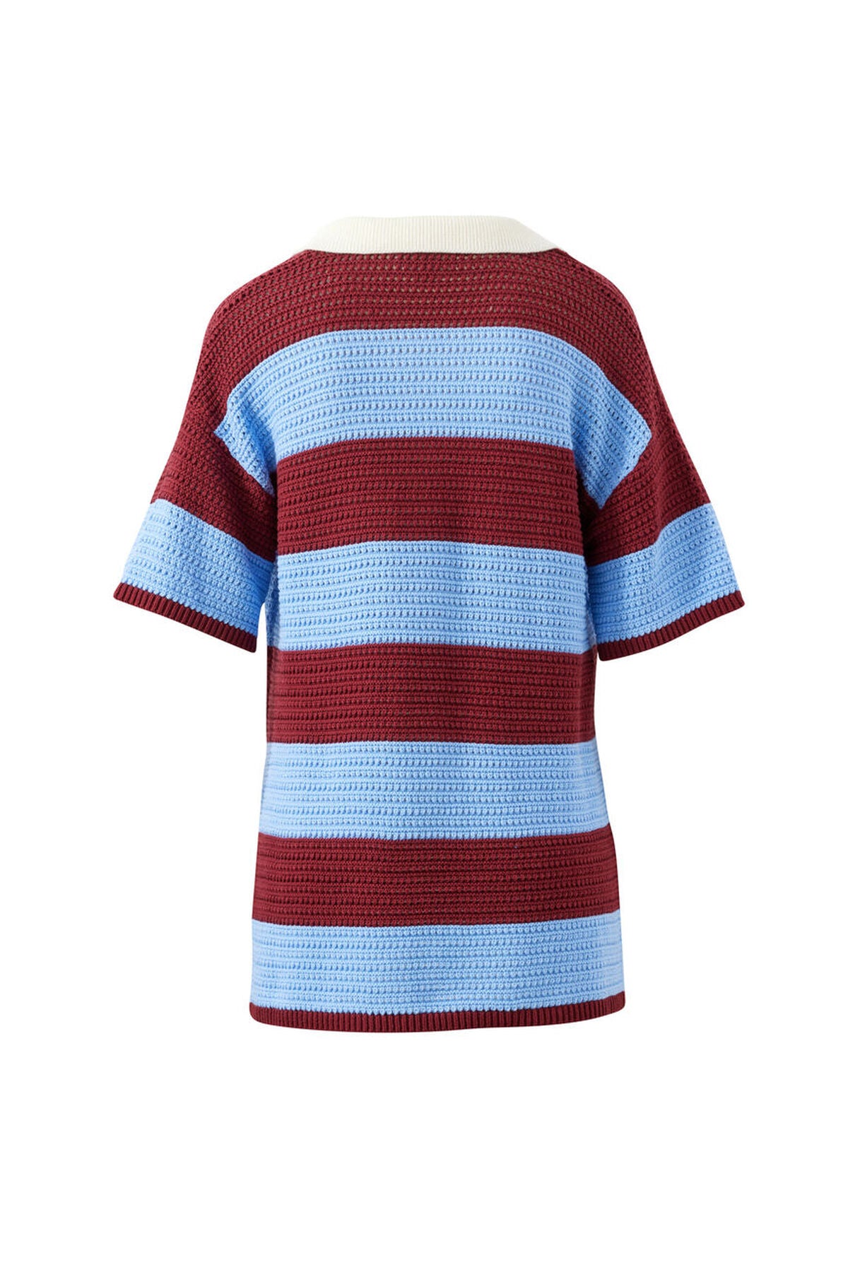 Ceres Mara Short Sleeve Knit Tunic - mulberry stripe