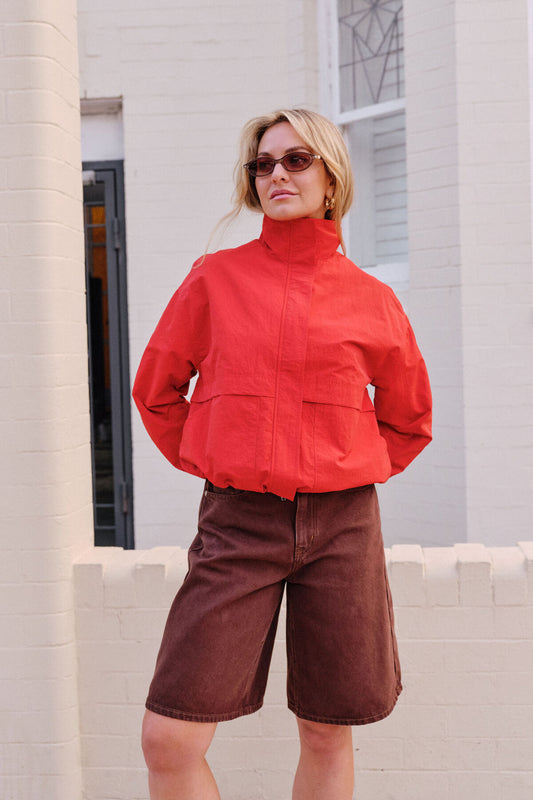 Ceres Fletcher Funnel Bomber - pomadore red