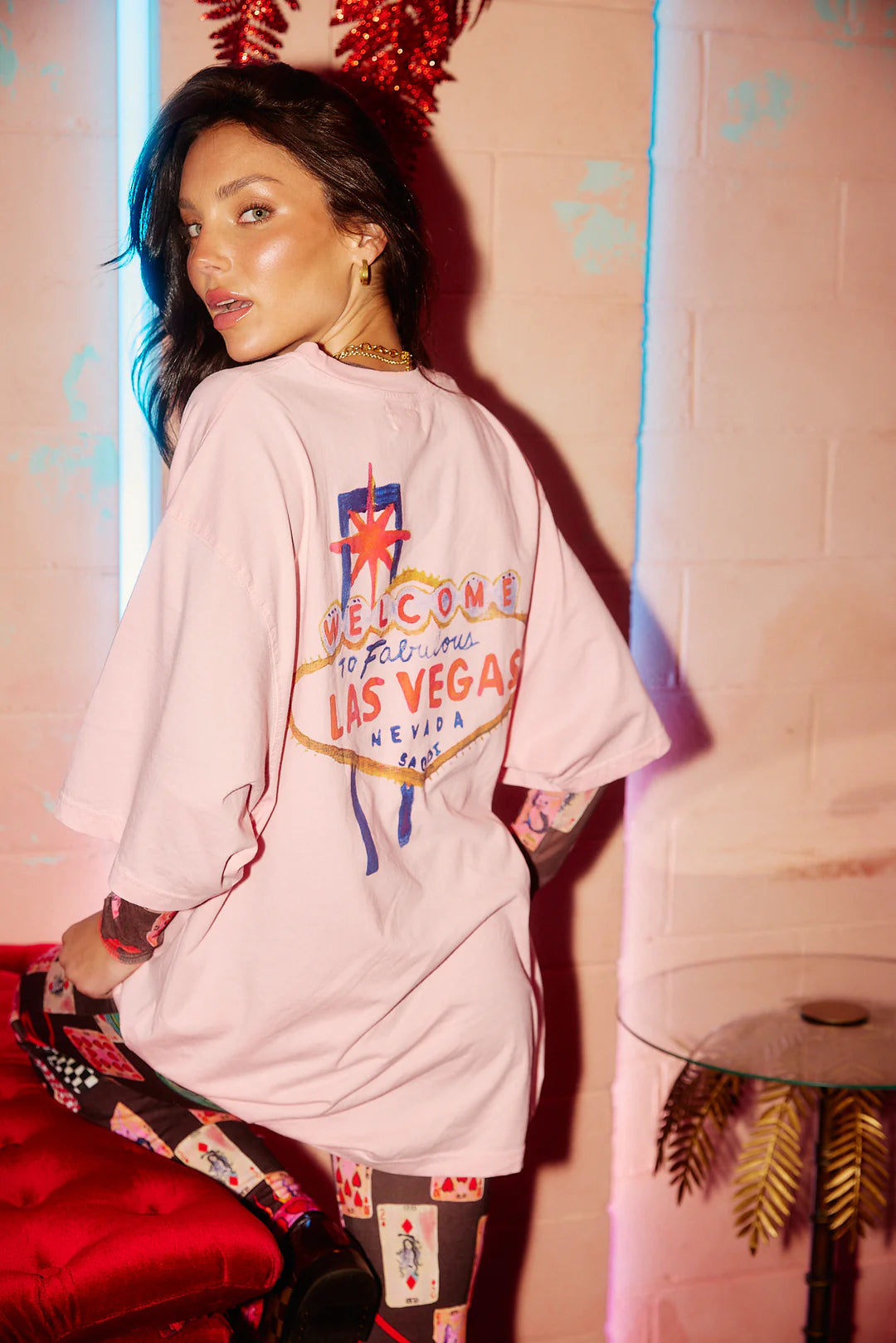 Sabbi the Store - The Very Oversized Lady Luck Tee - Pink