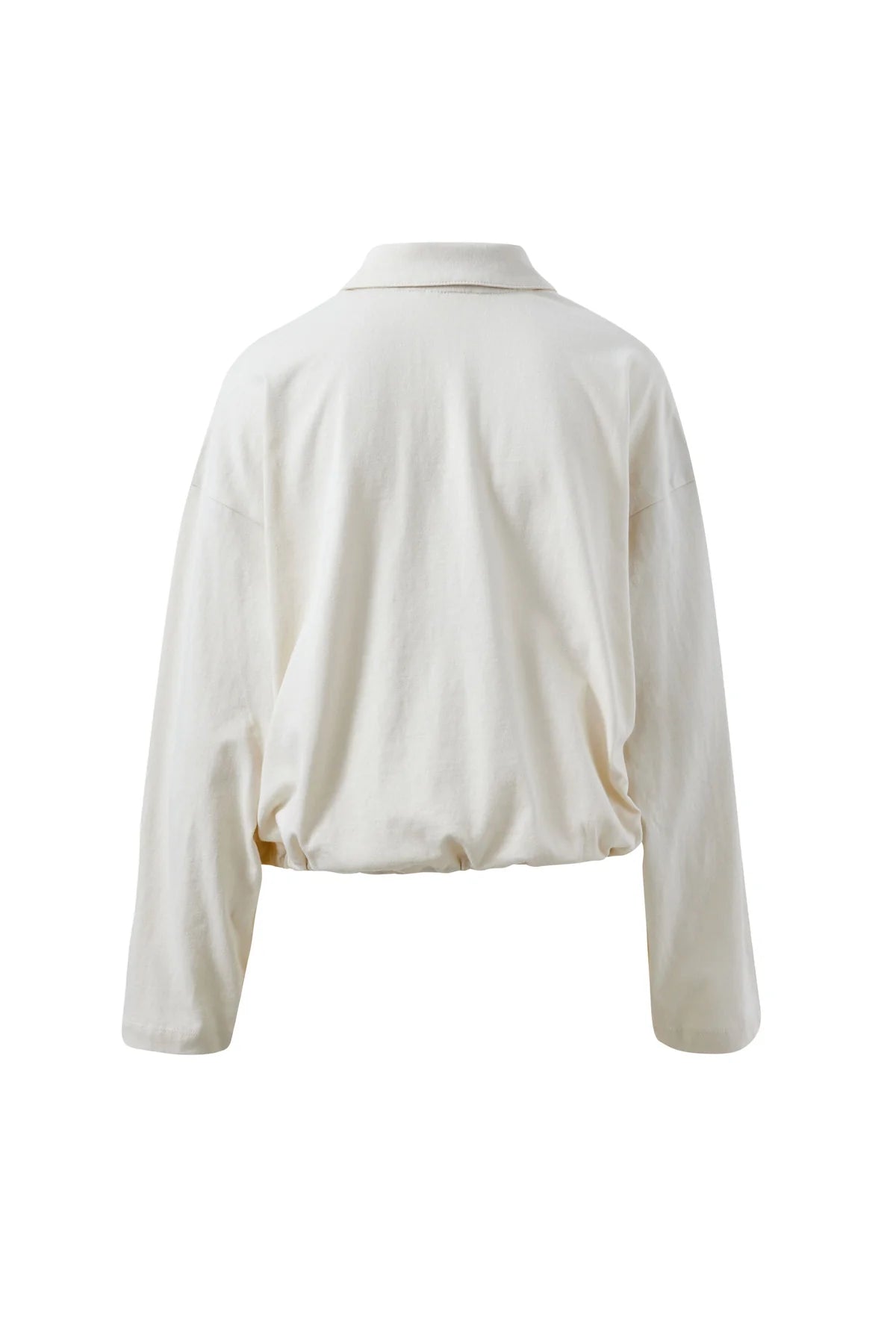 Ceres Elle Collared Tie Top - buff