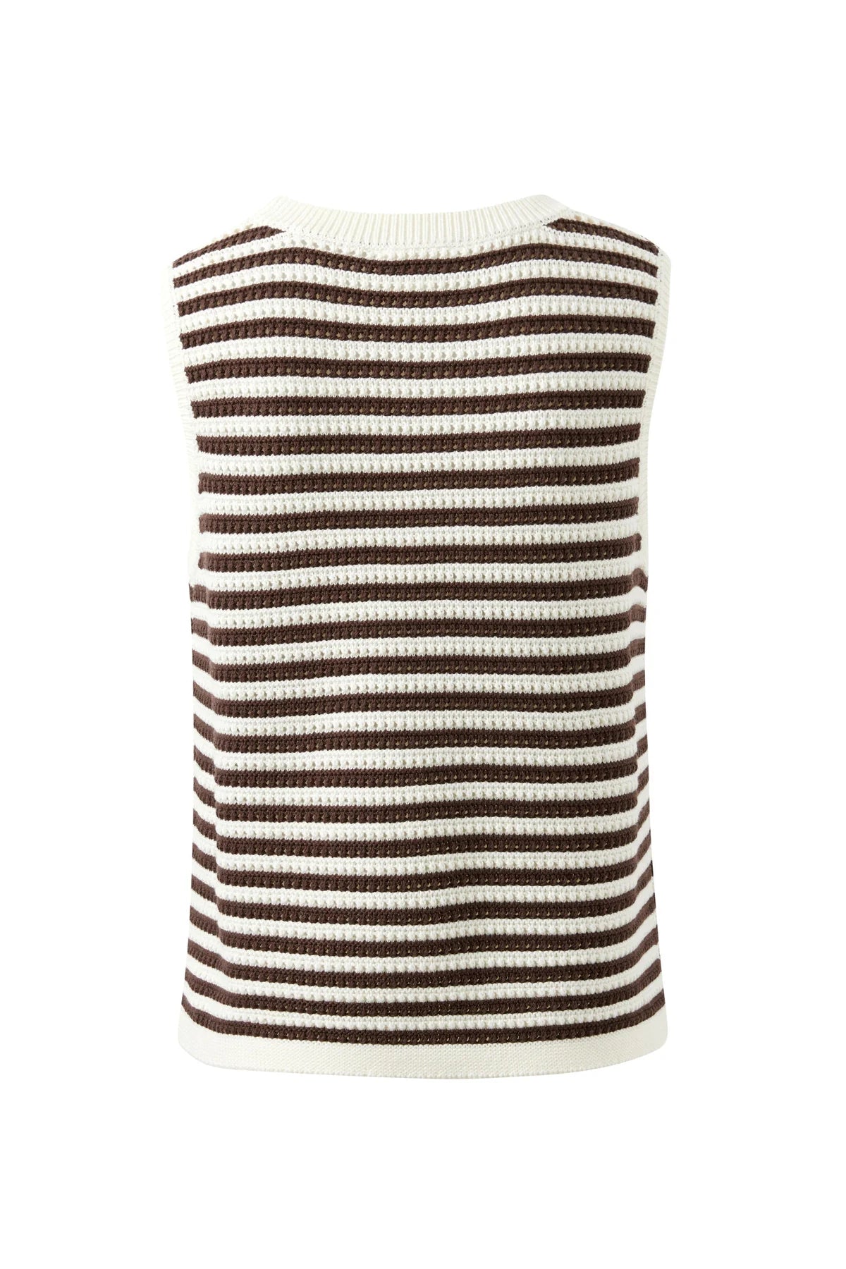 Ceres Maddy Mesh Knit Tank - brunette stripe