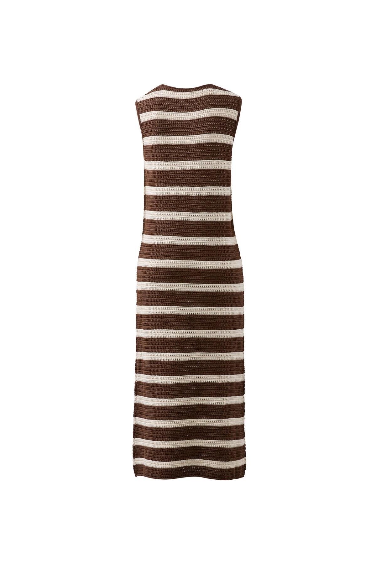 Ceres Margo Mesh Knit Tank Midi - choc stripe