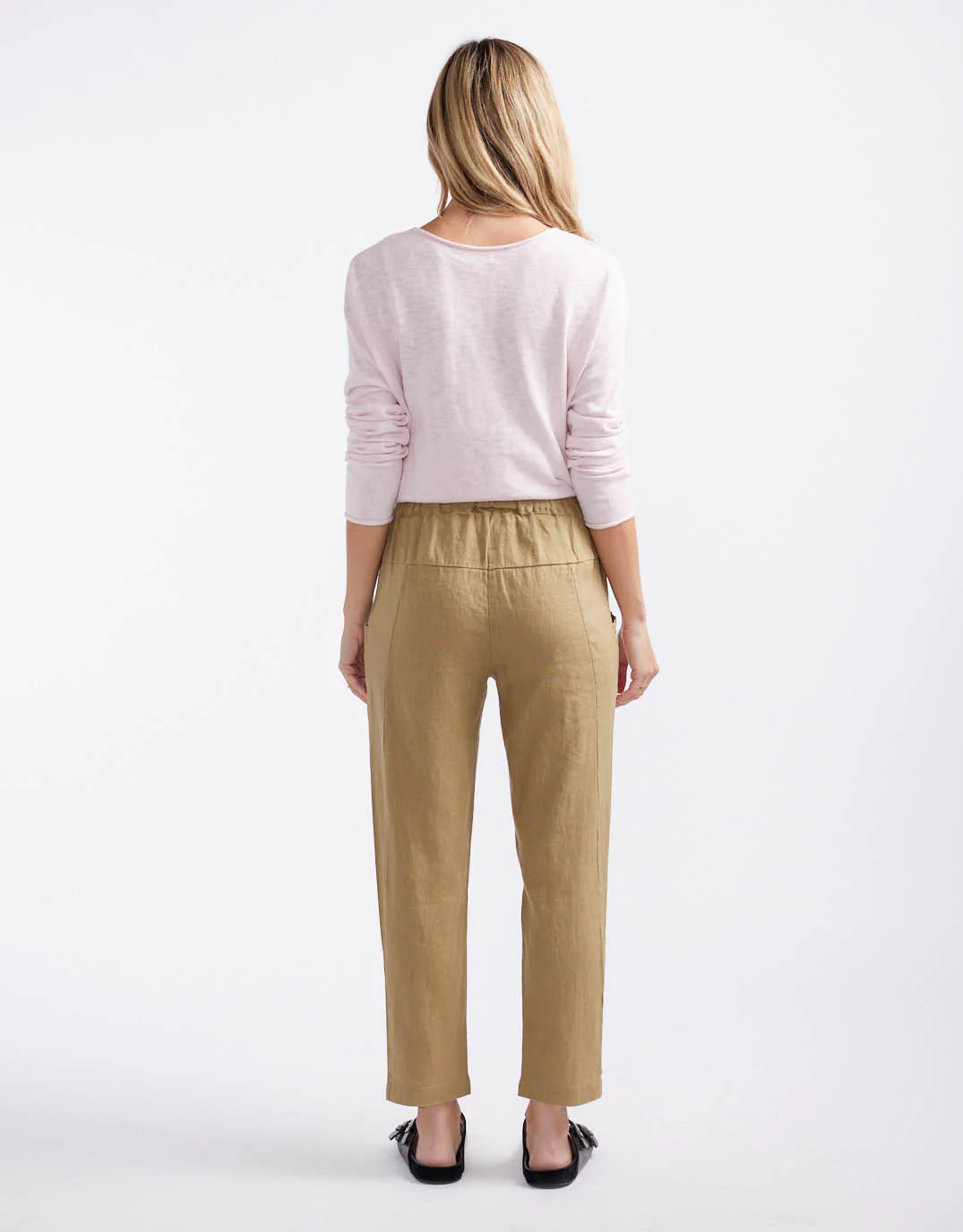 Little Lies Luxe Linen Pants - walnut