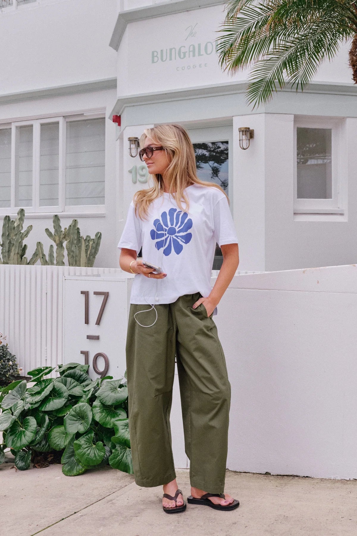 Ceres Bella Barrel Pant - washed olive