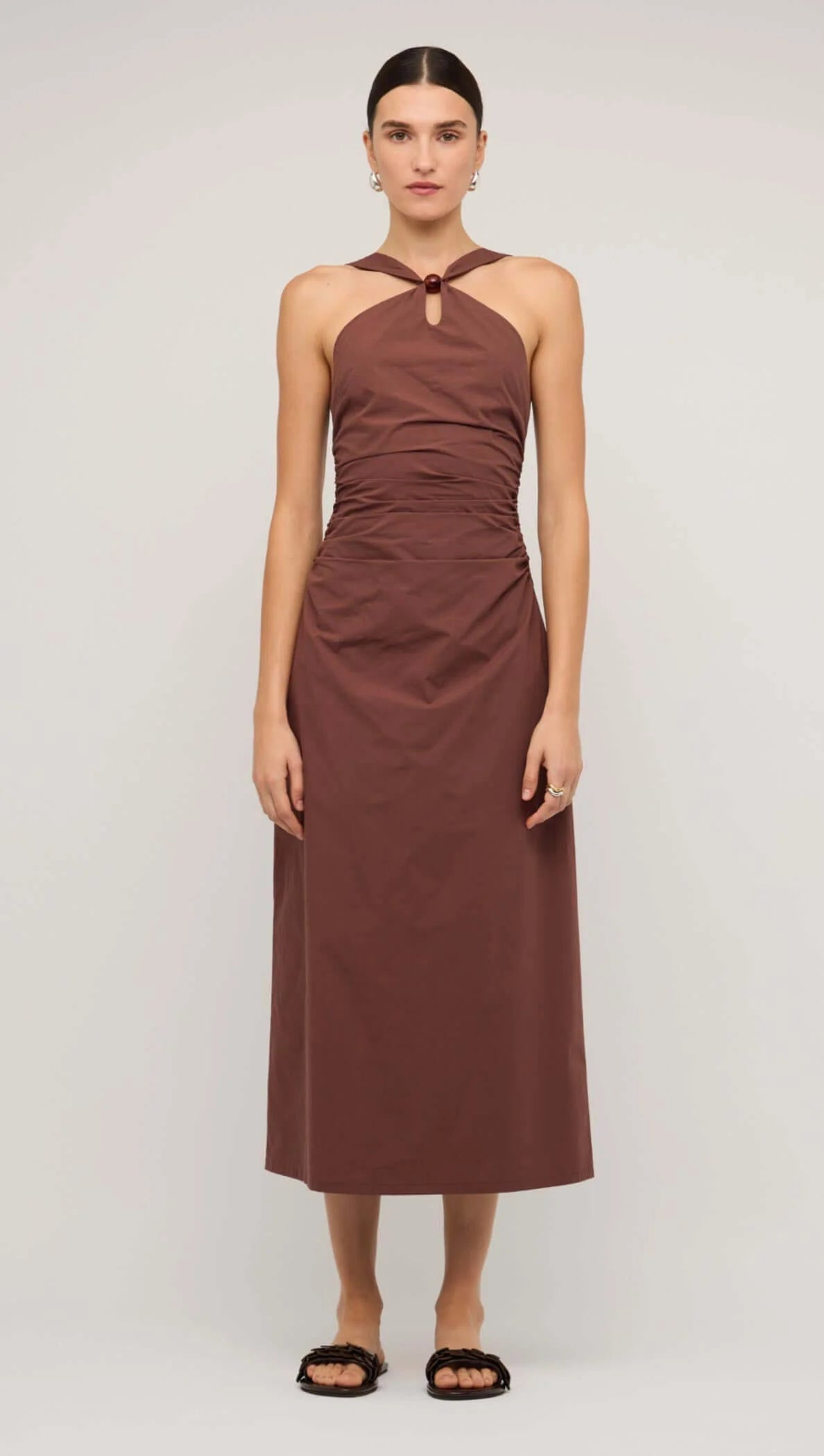 Staple the Label Ishtar Midi Dress - chocolate