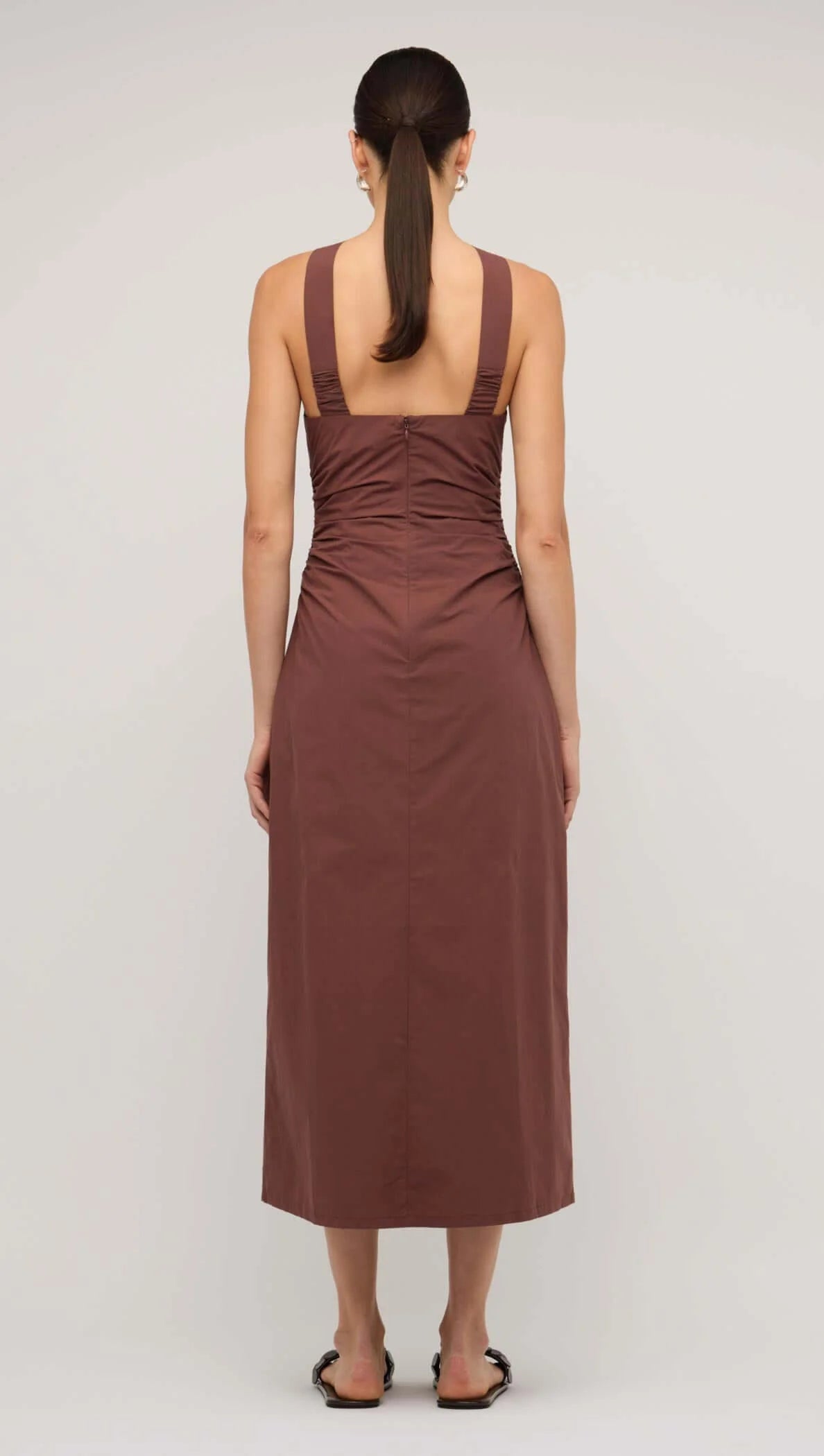 Staple the Label Ishtar Midi Dress - chocolate