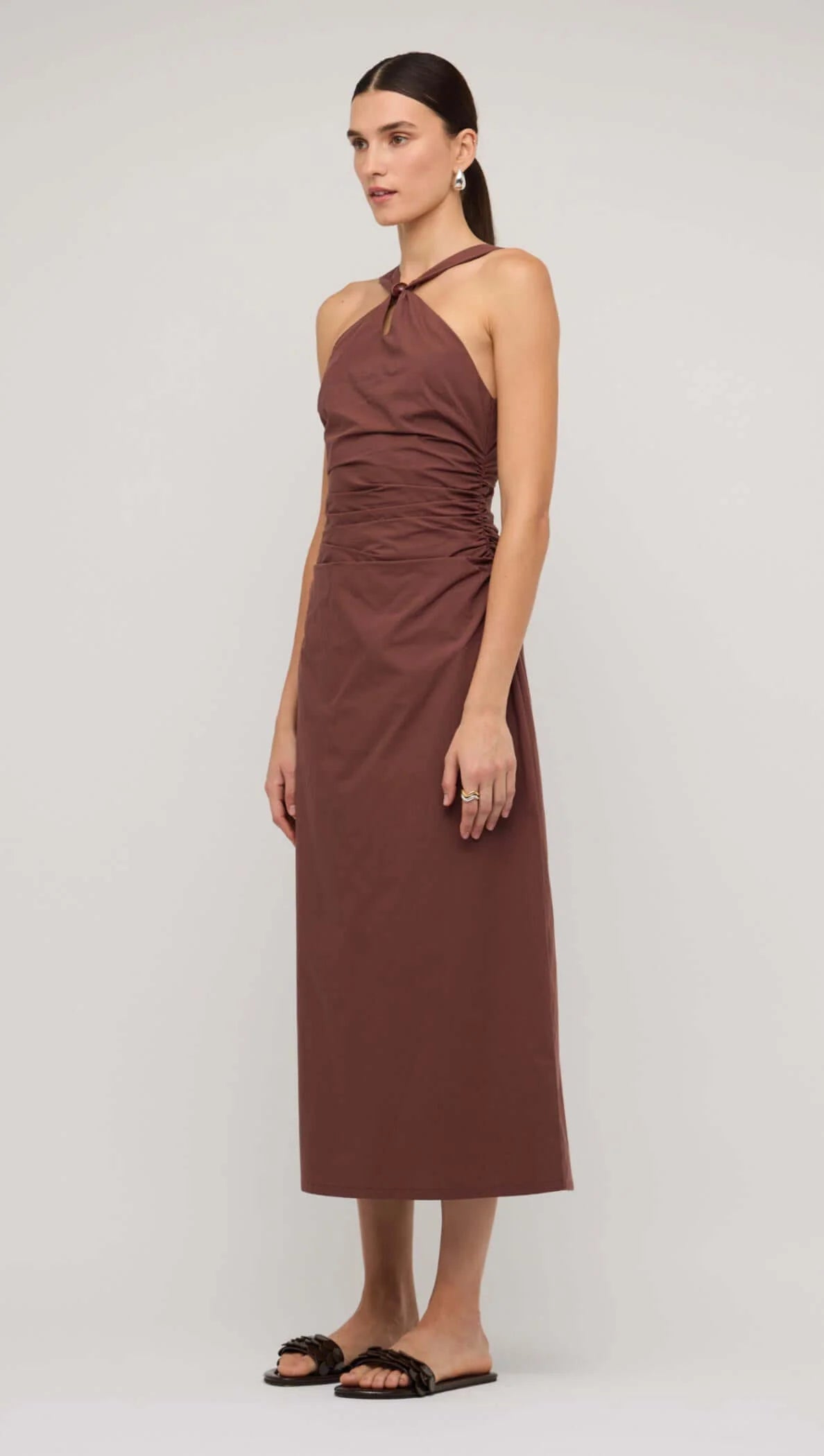 Staple the Label Ishtar Midi Dress - chocolate