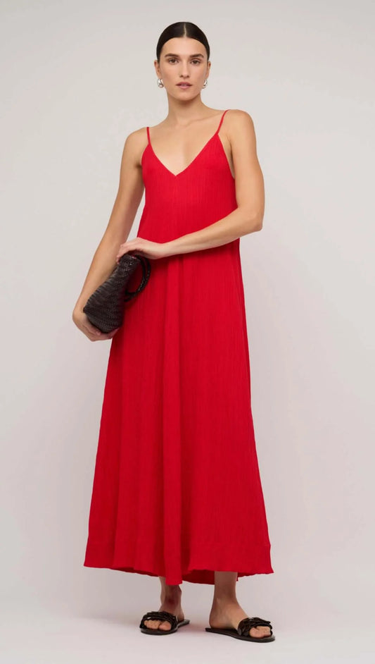 Staple the Label Amira Maxi Dress - red crepe