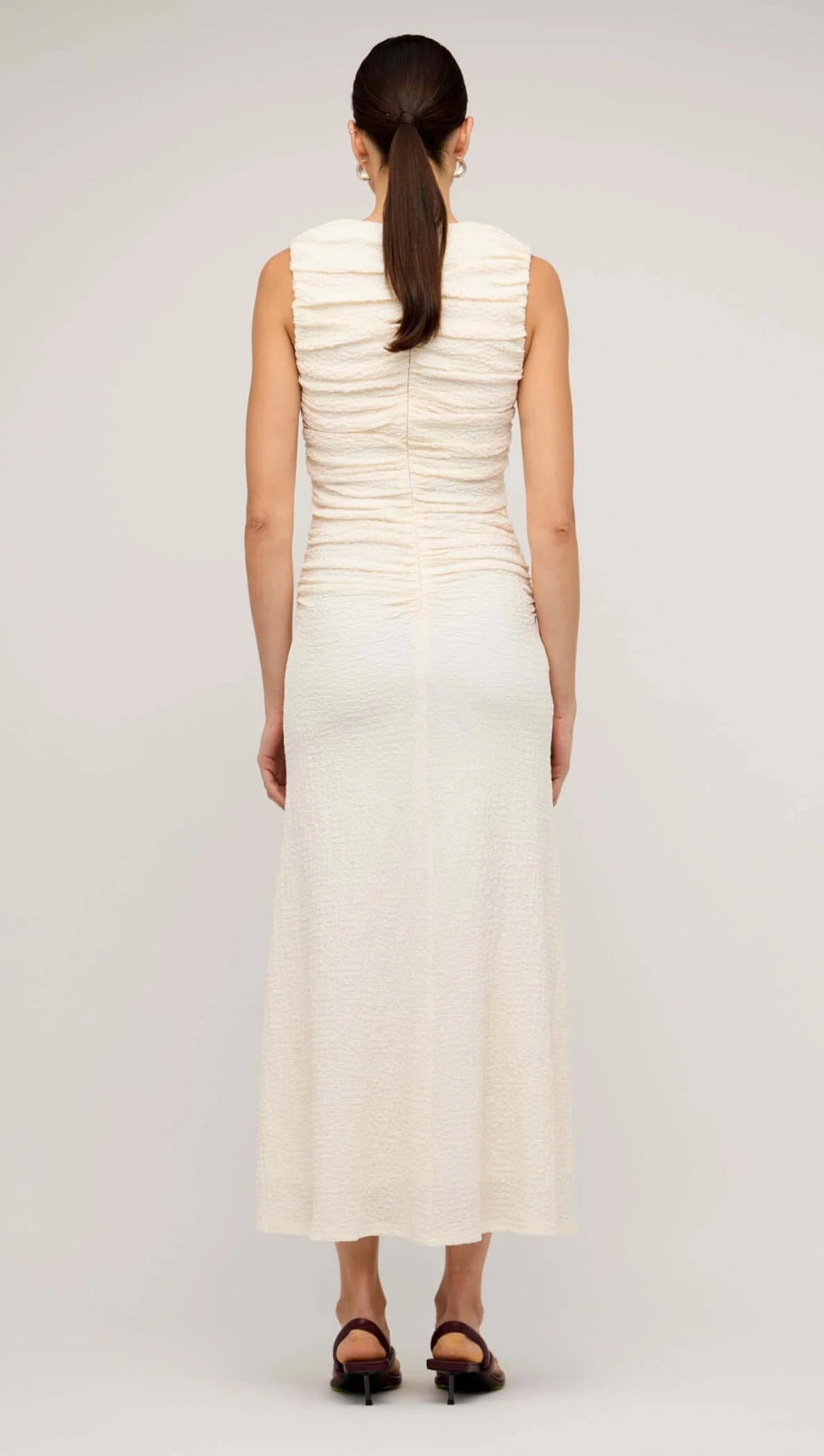 Staple the Label Lyric Gathered Midi Dress - cream