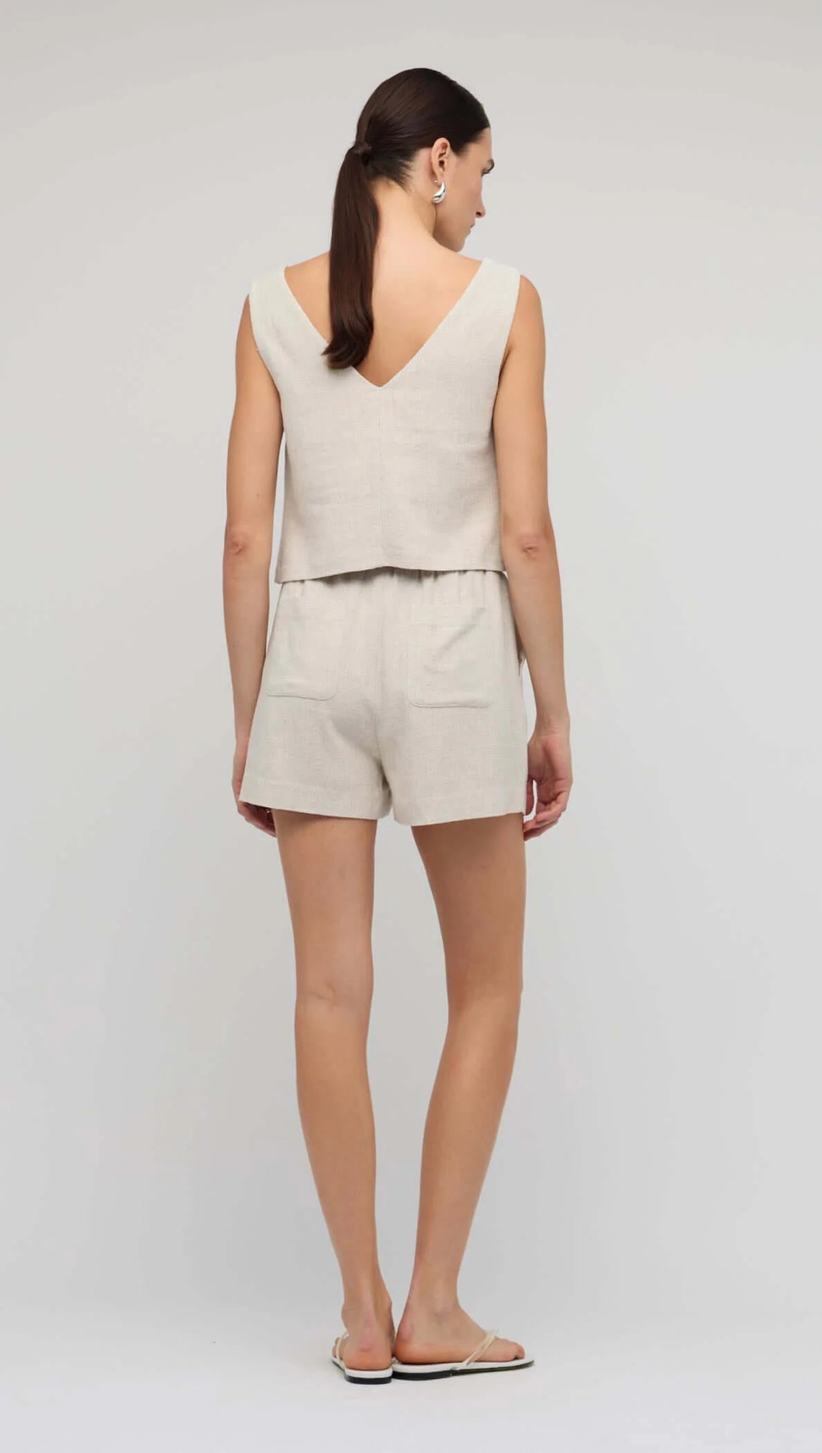 Staple the Label Senna Relaxed Shorts - natural marle / white