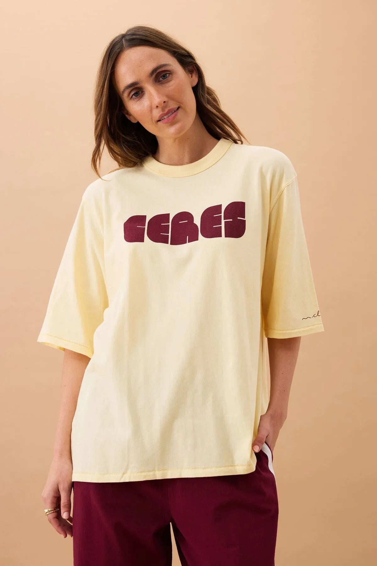 Ceres Liv Oversized Tee - sunny tint/ceres abstract