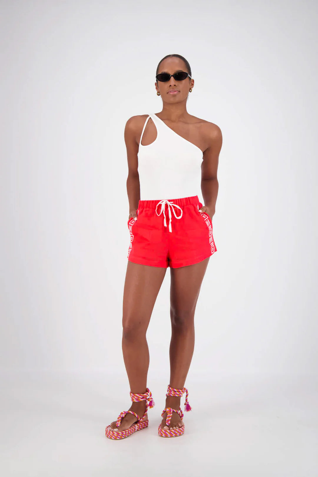 Jasmine Alexa Rosetta Shorts - Red