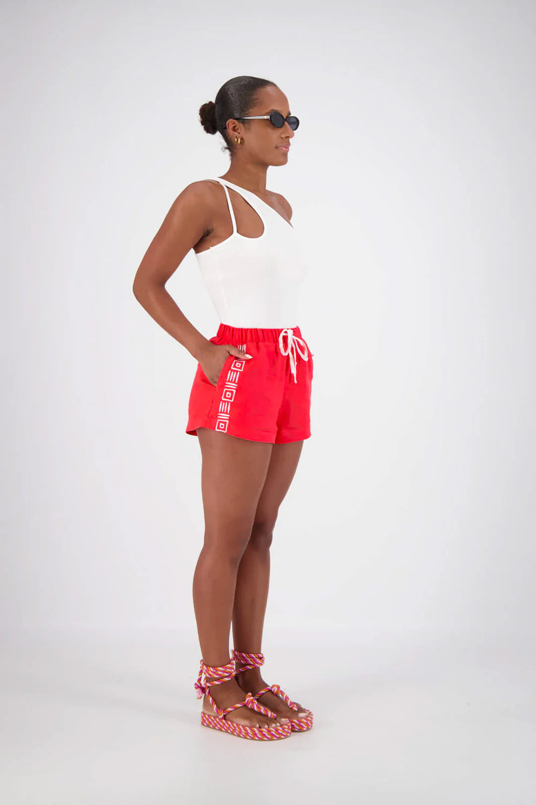 Jasmine Alexa Rosetta Shorts - Red