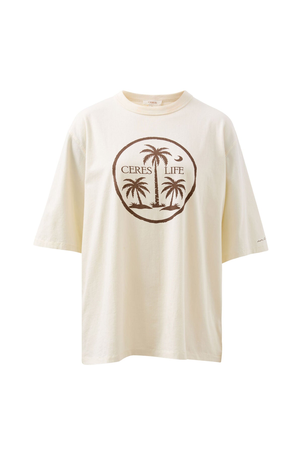 Ceres Liv Oversized Tee - shell/island palms