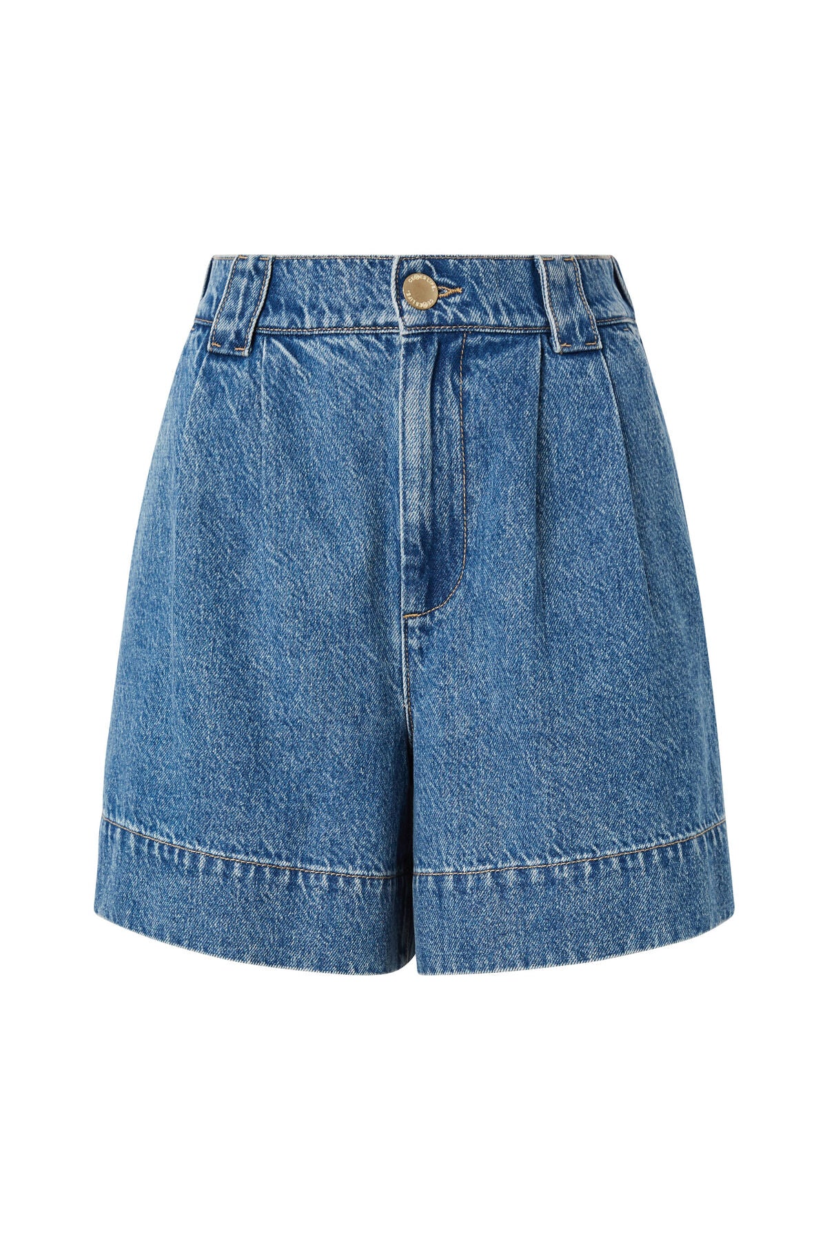 Ceres Life Pleat Front Short - fresh indigo denim