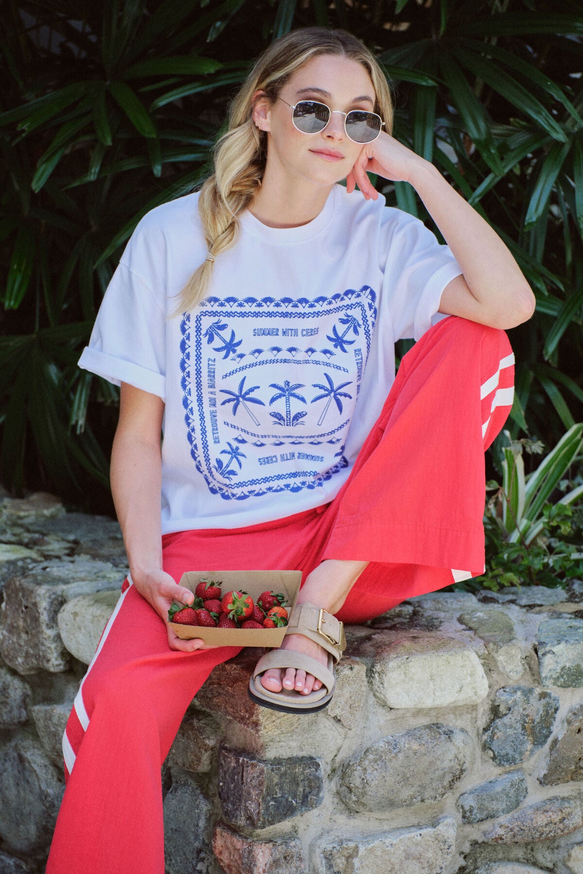 Ceres Life Boyfriend Tee - summer with ceres cobalt blue