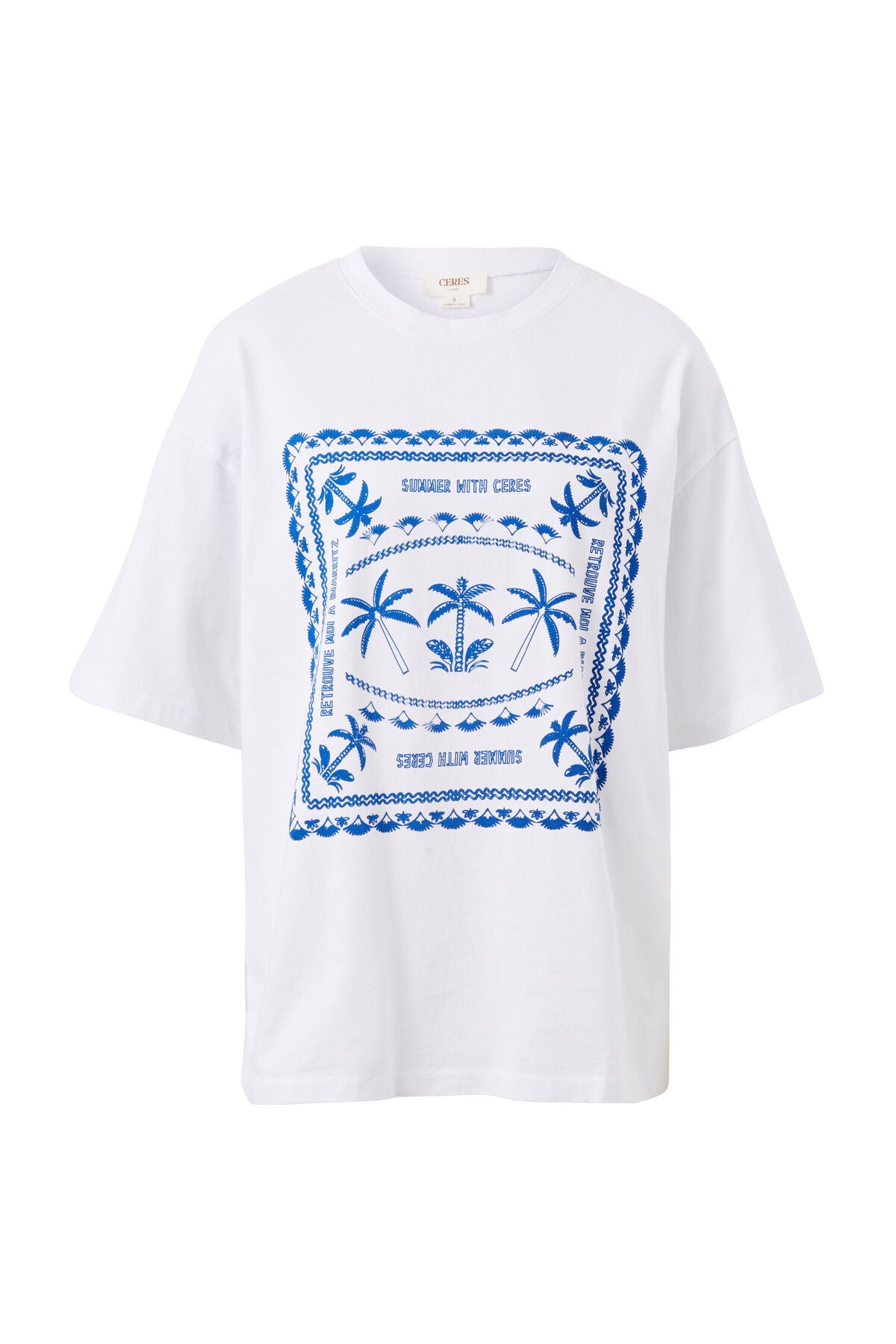 Ceres Life Boyfriend Tee - summer with ceres cobalt blue