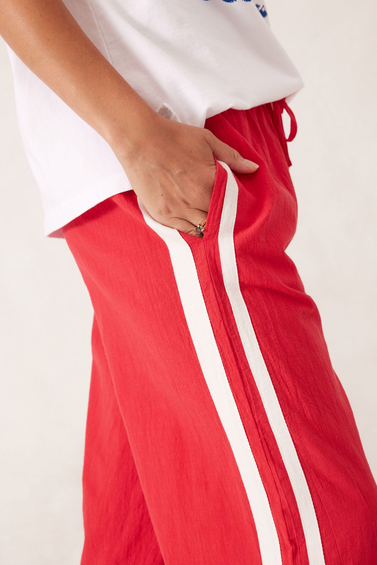 Ceres Life Relaxed Drawstring Pants - heritage red