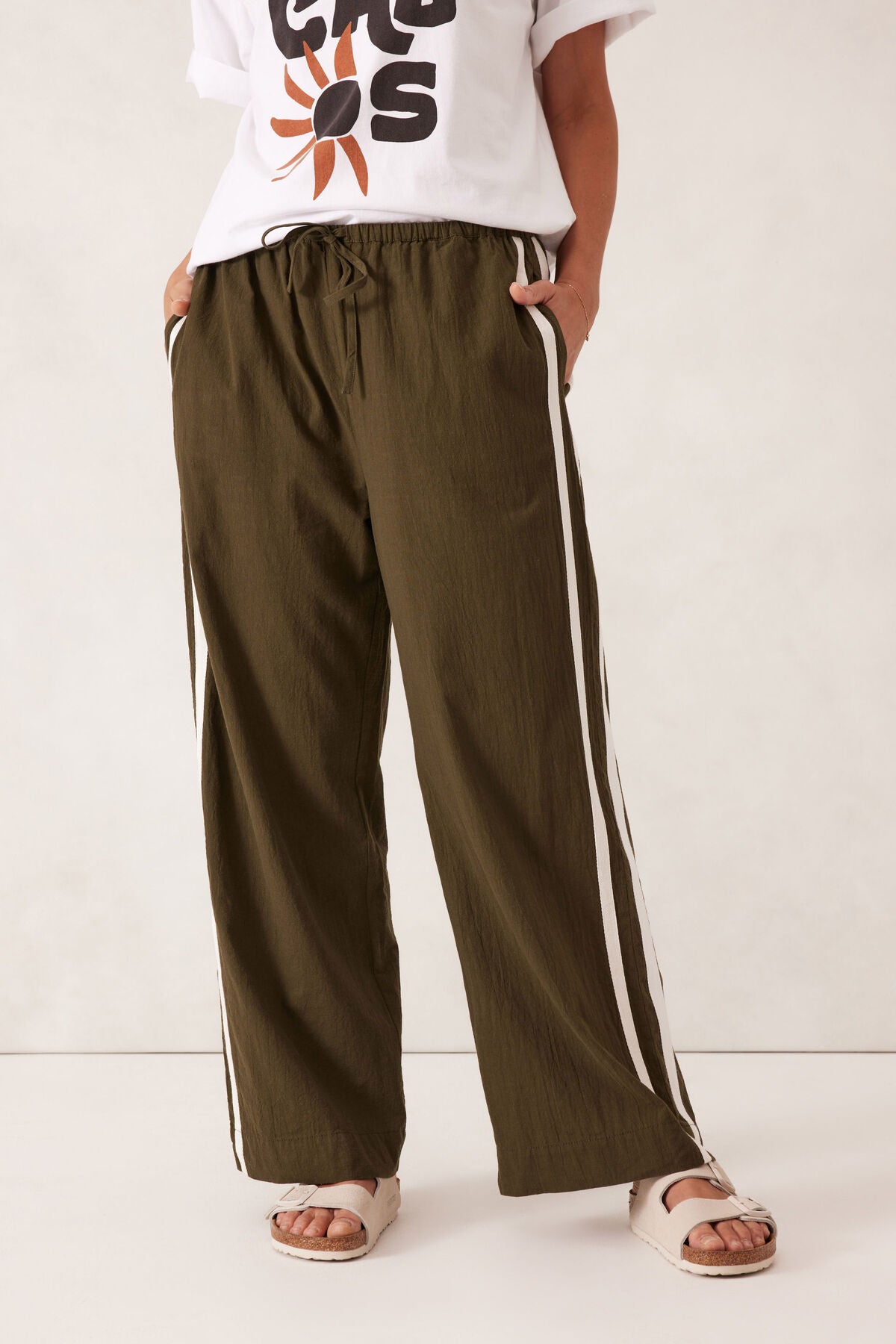 Ceres Life Relaxed Drawstring Pant - deep olive