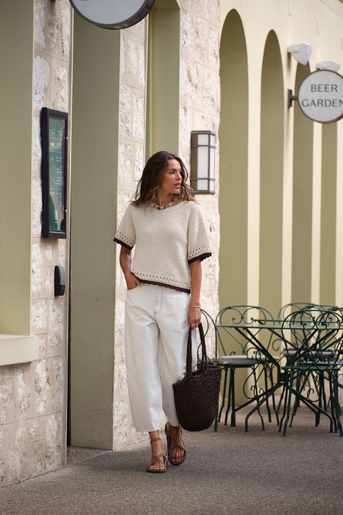 Ceres Blair Knit Tee - ecru