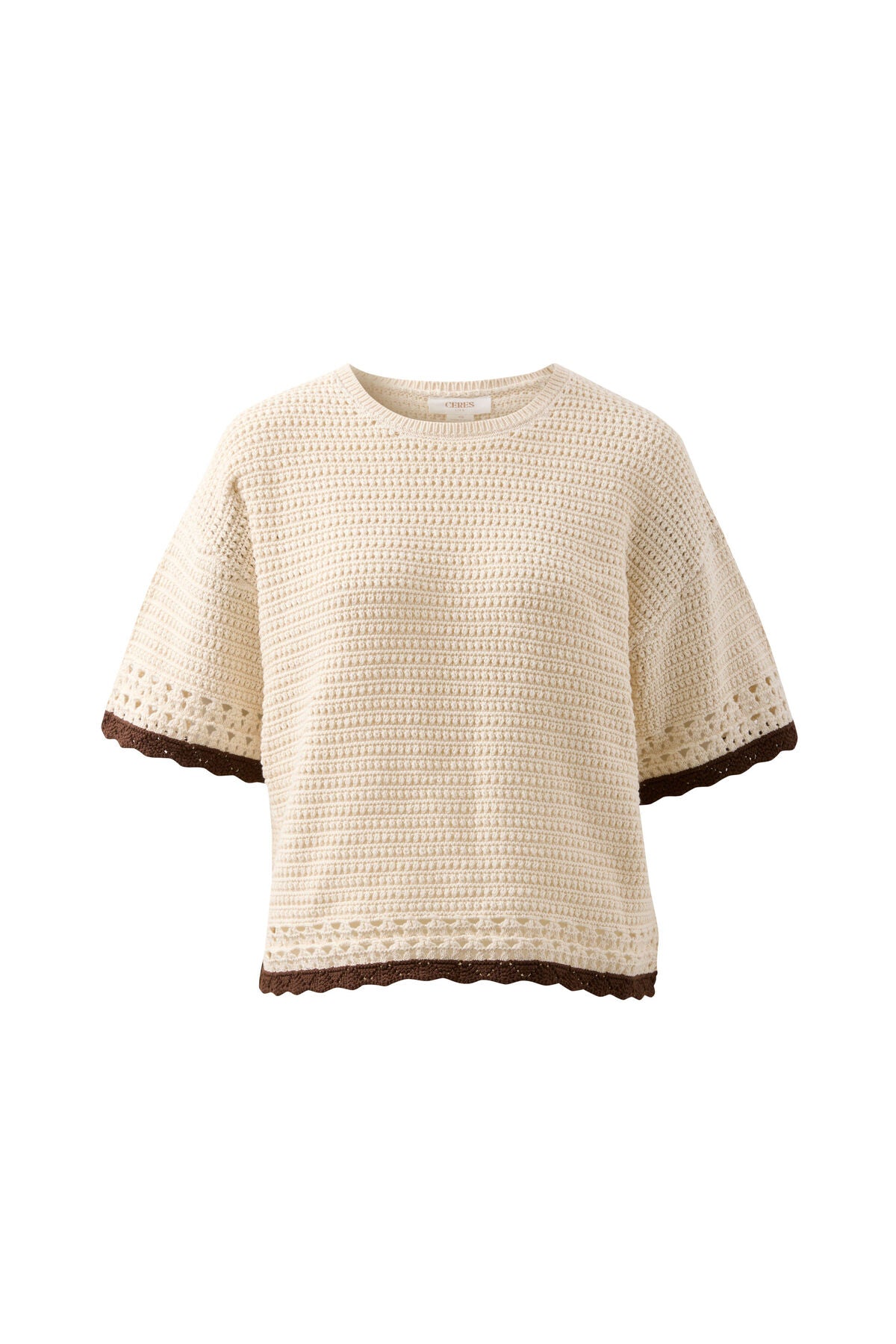 Ceres Blair Knit Tee - ecru