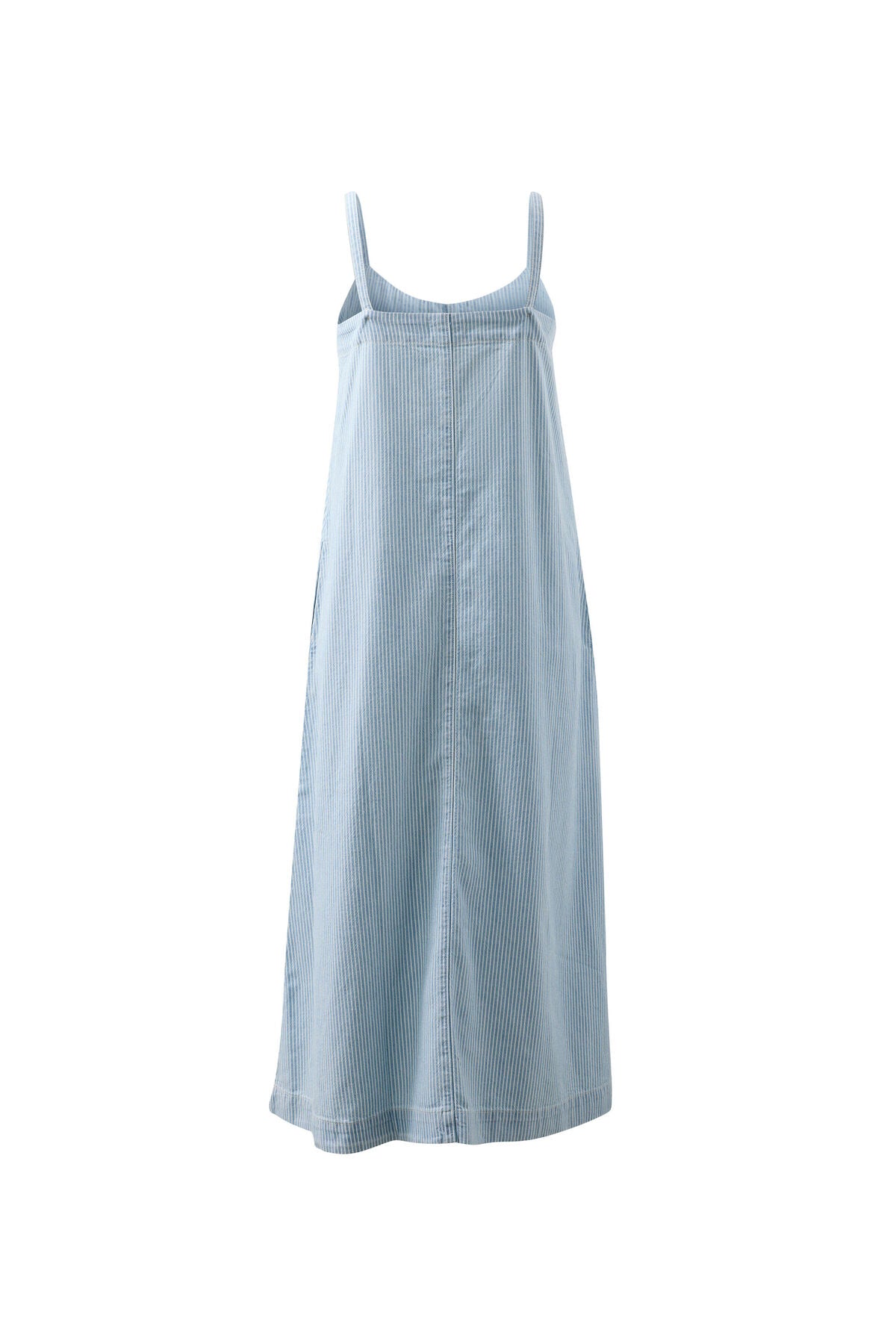 Ceres Remy Strappy Midi Dress - indigo white stripe