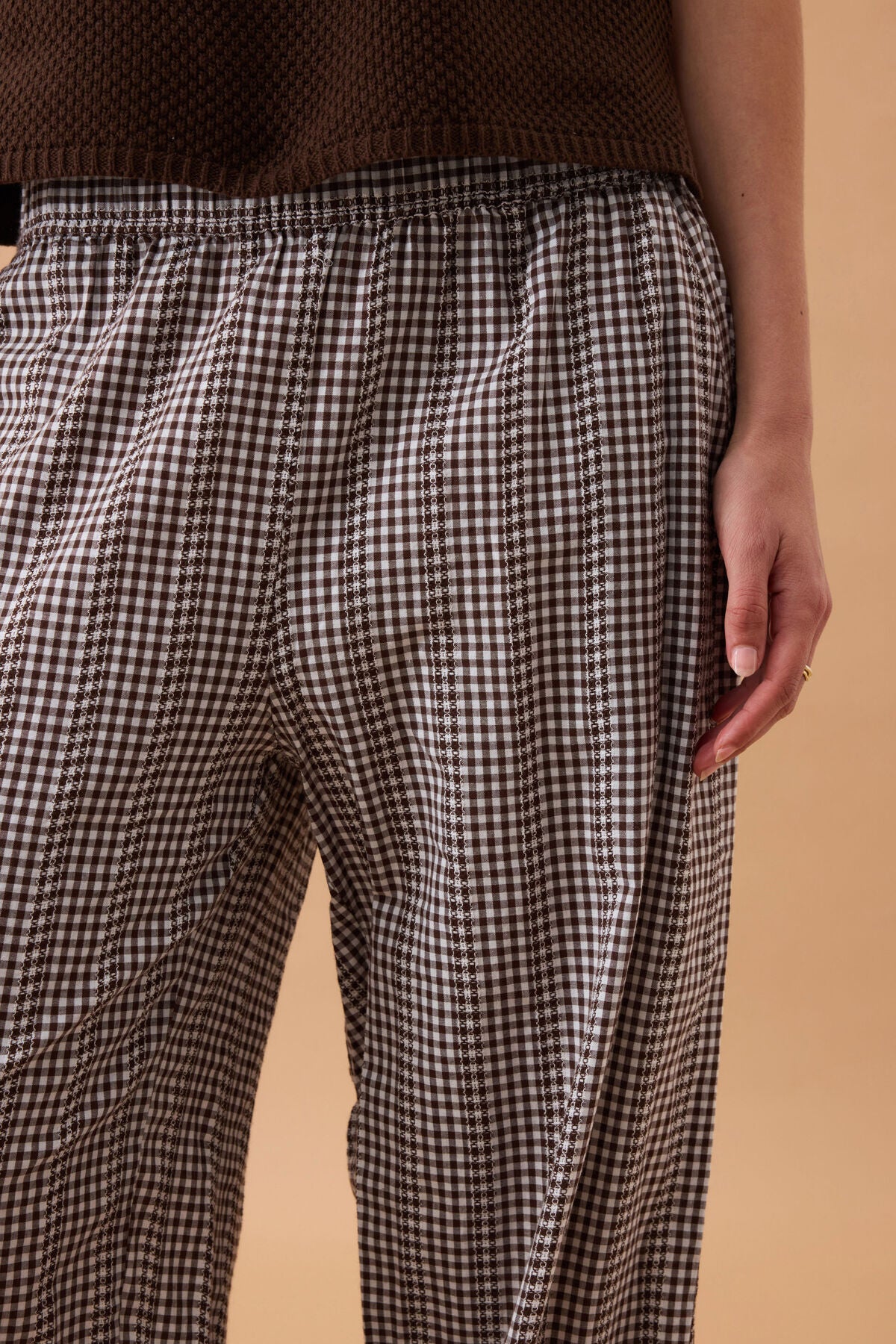 Ceres The Lounge Pant - choc gingham