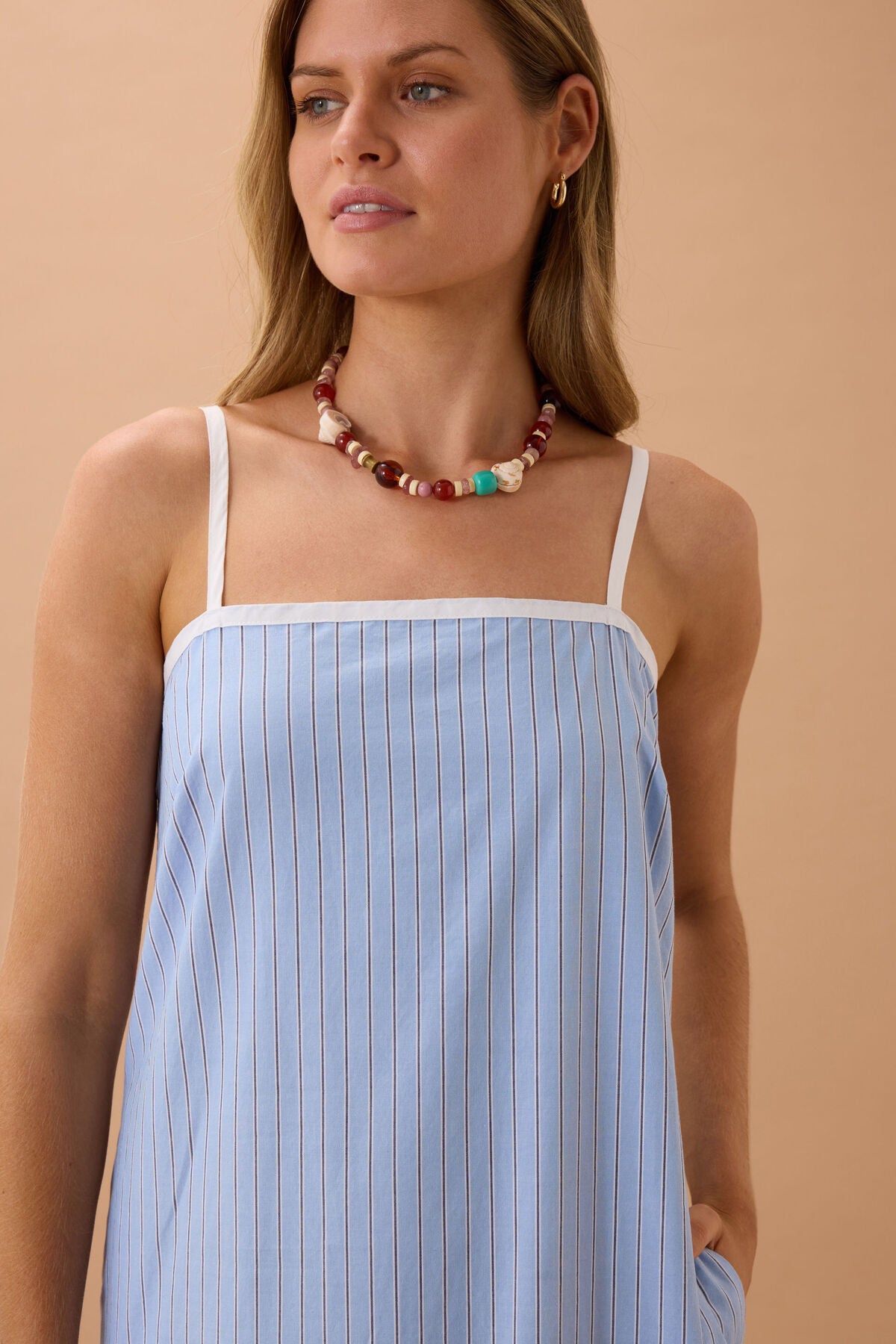 Ceres Sunday Maxi Stripe - powder blue triple stripe