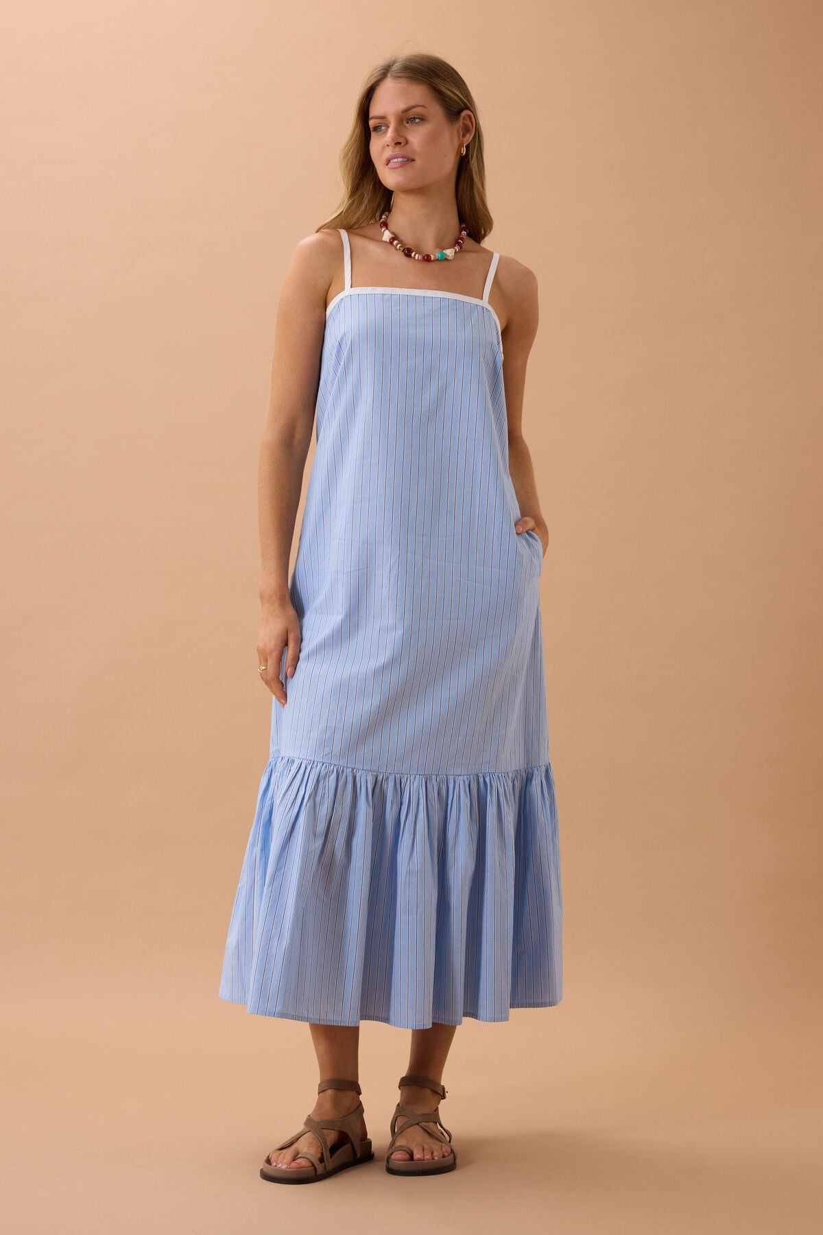Ceres Sunday Maxi Stripe - powder blue triple stripe