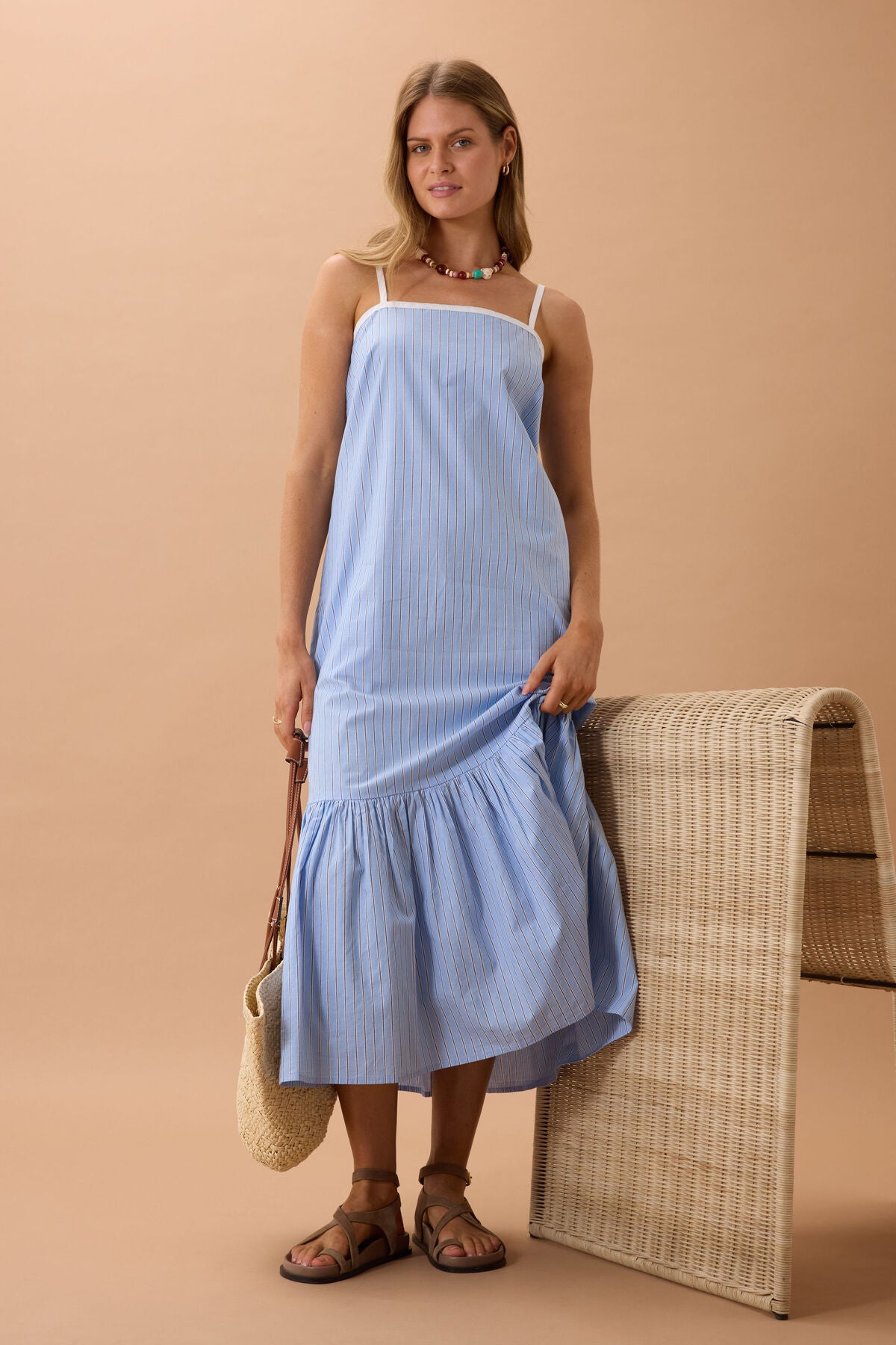 Ceres Sunday Maxi Stripe - powder blue triple stripe