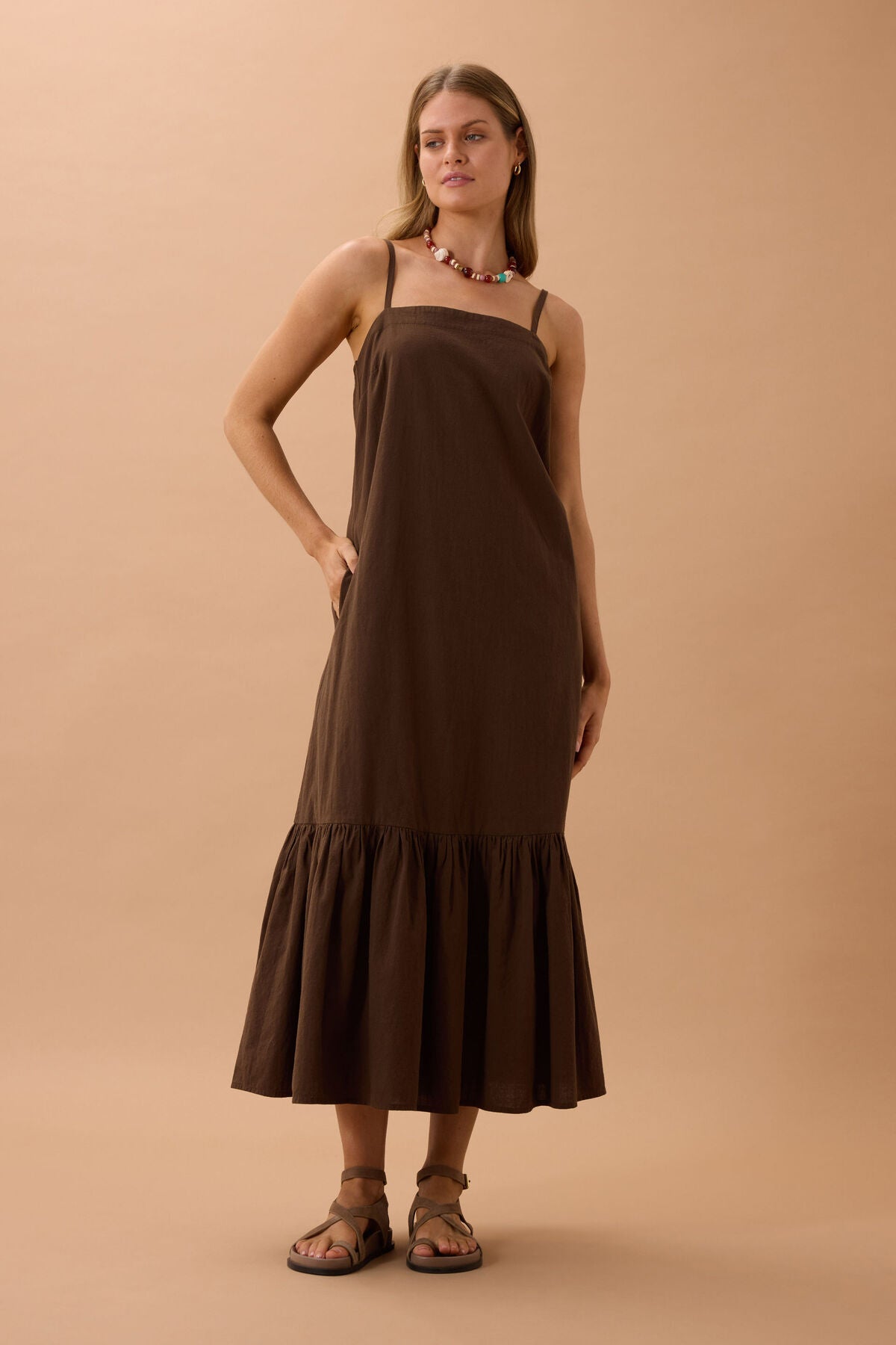 Ceres Sunday Maxi Dress - chocolate