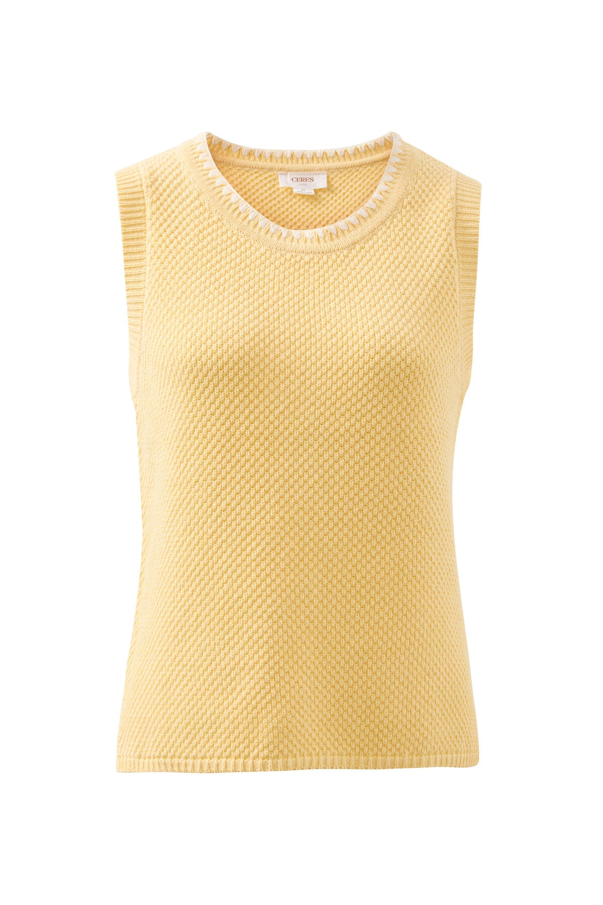 Ceres April Knit Tank - sunny yellow
