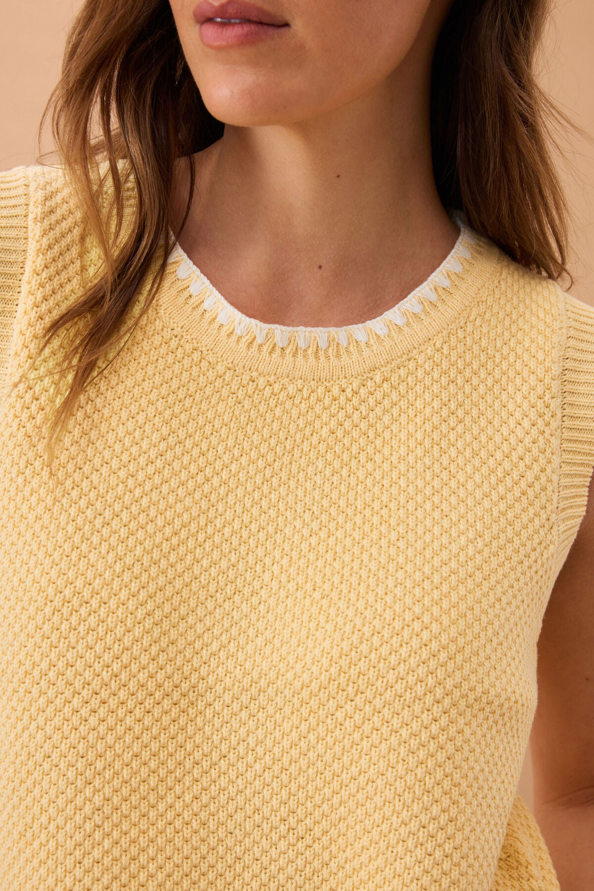 Ceres April Knit Tank - sunny yellow