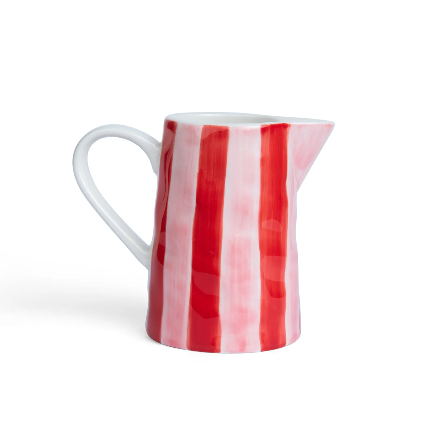 Noss & Co Milk Jug- pink and red stripes