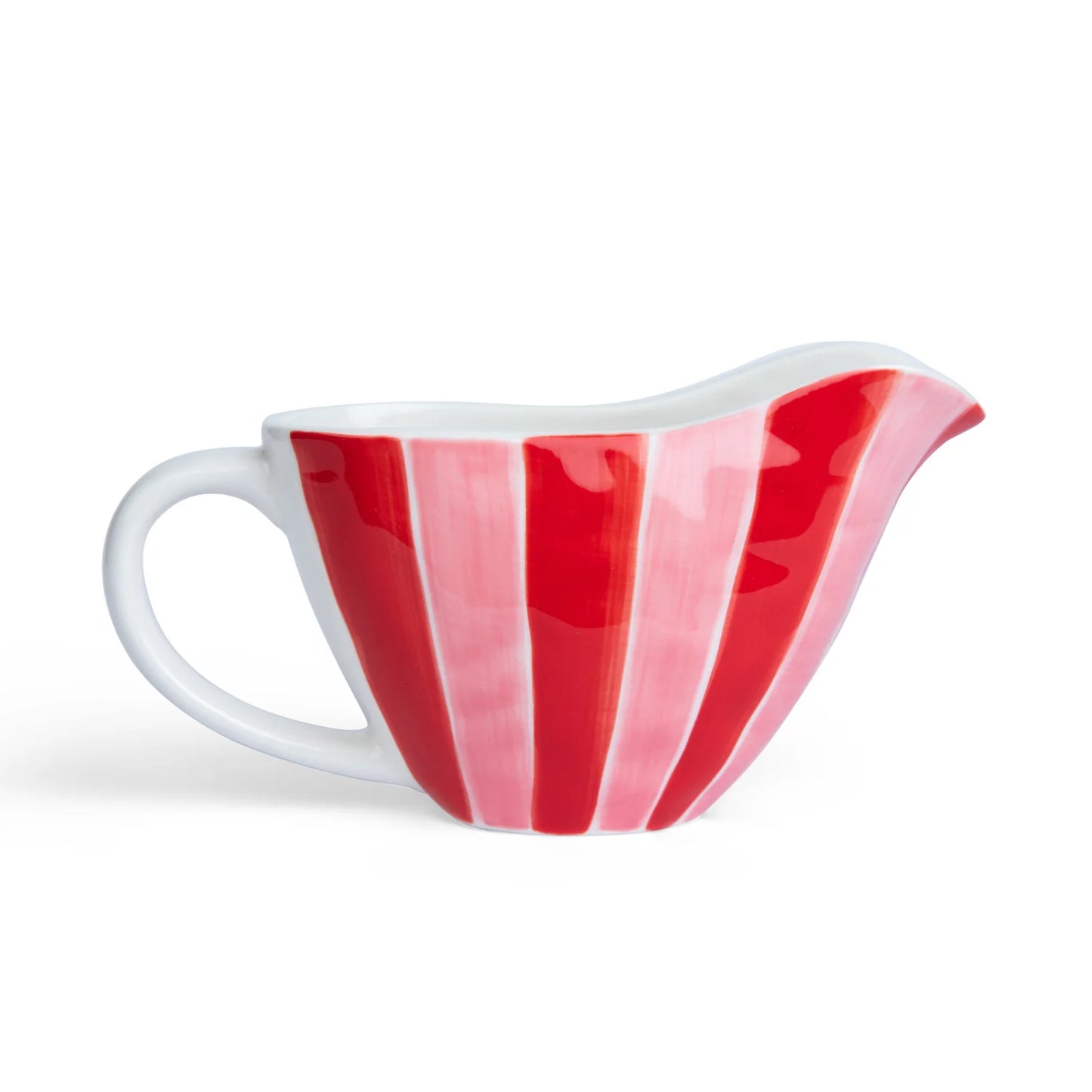 Noss & Co Gravy Jug - pink and red stripes