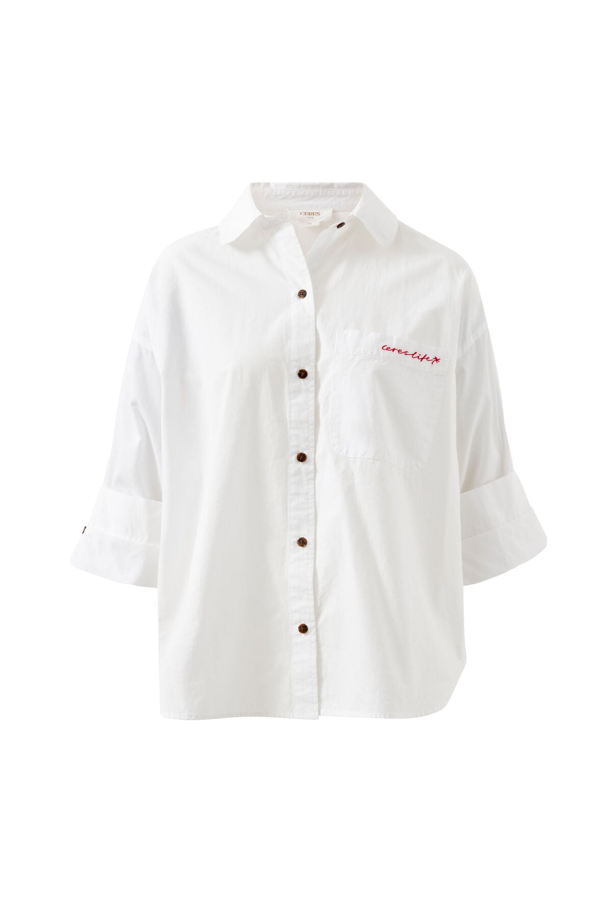 Ceres Miya Shirt - white summer with ceres