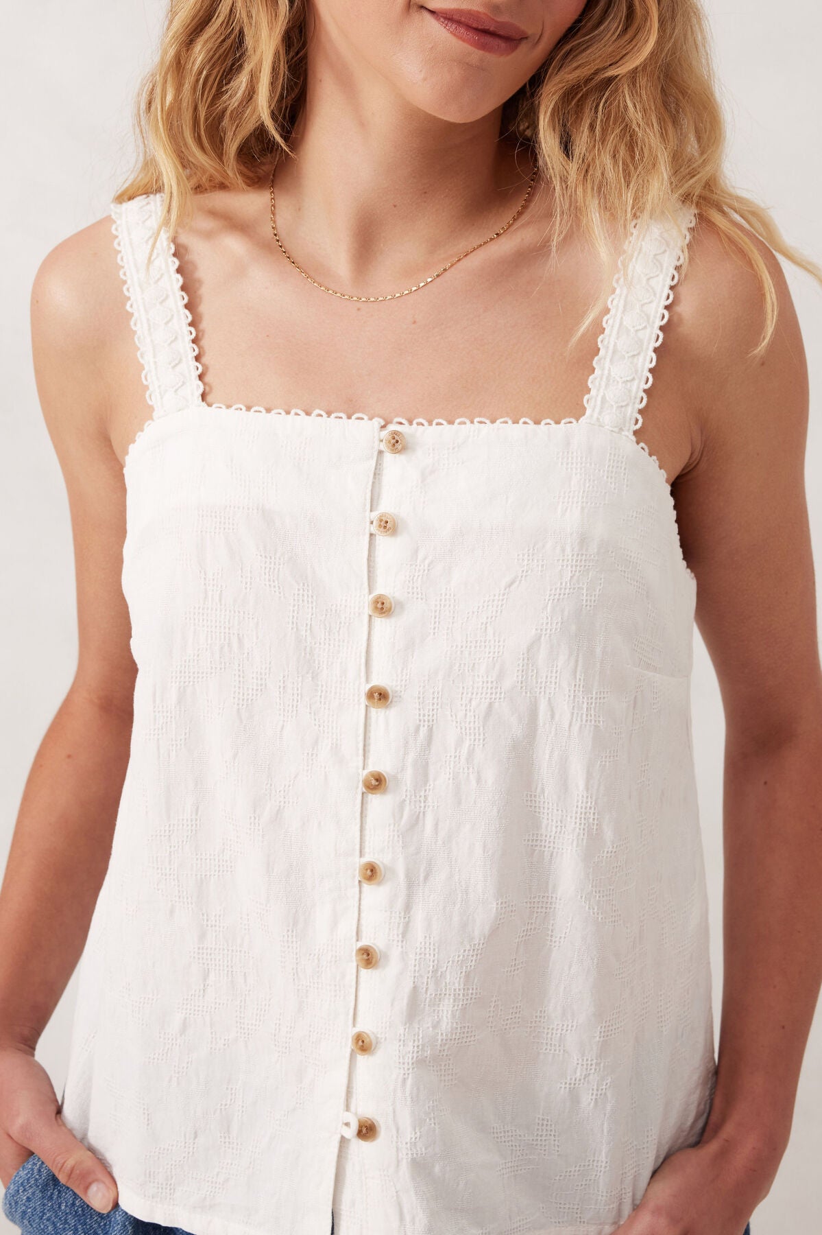 Ceres Life Folk Top White